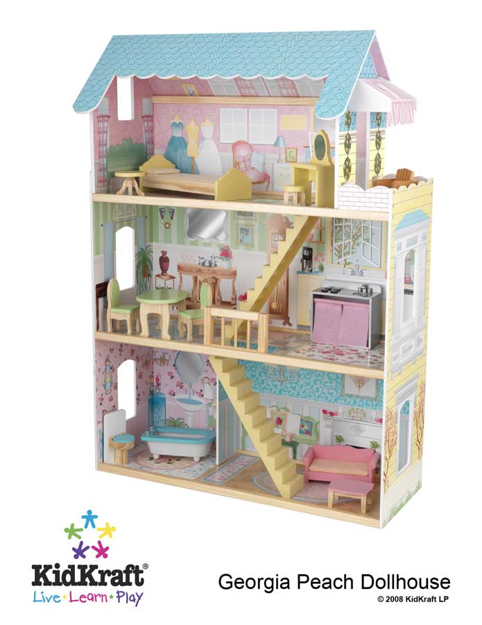 Doll house 2. Домик kidkraft Джорджия-2. House for Barbie Dolls DIY.