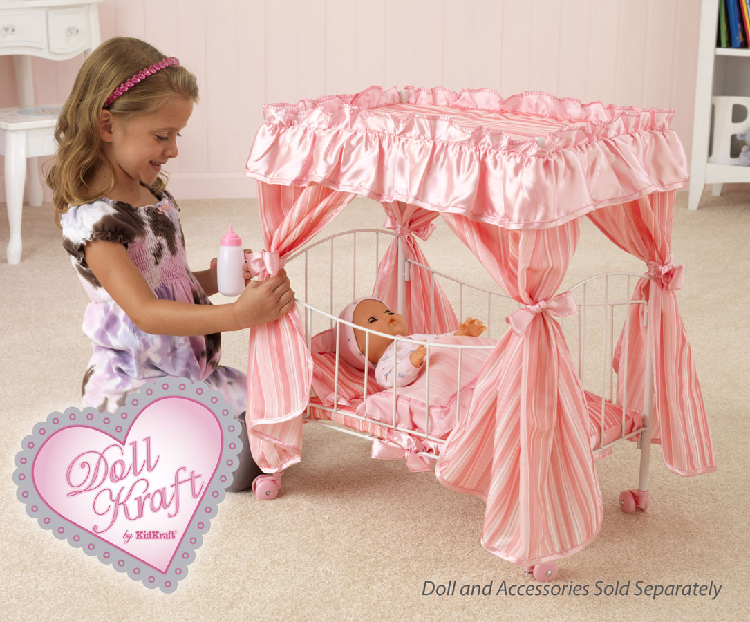 KidKraft Comfy and Cozy Canopy Bed DollKraft by Kidkraft 67325 at