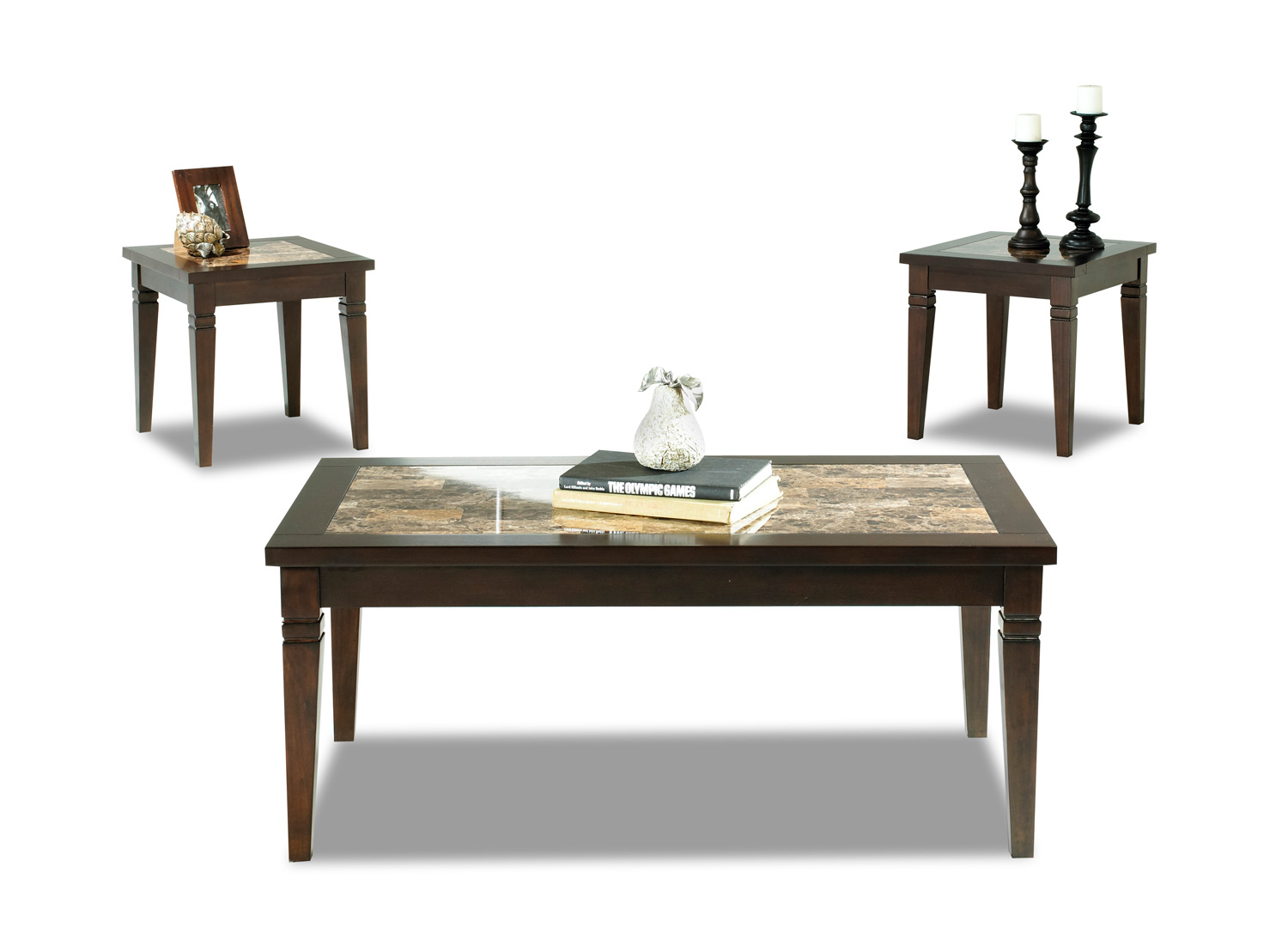 Klaussner Allendale Cocktail Table and Two End Tables