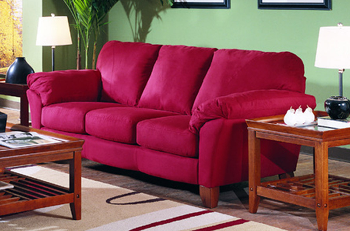 Klaussner Libra Sofa - Microsuede Cinnabar KL-E3300-S-Cinnabar at ...