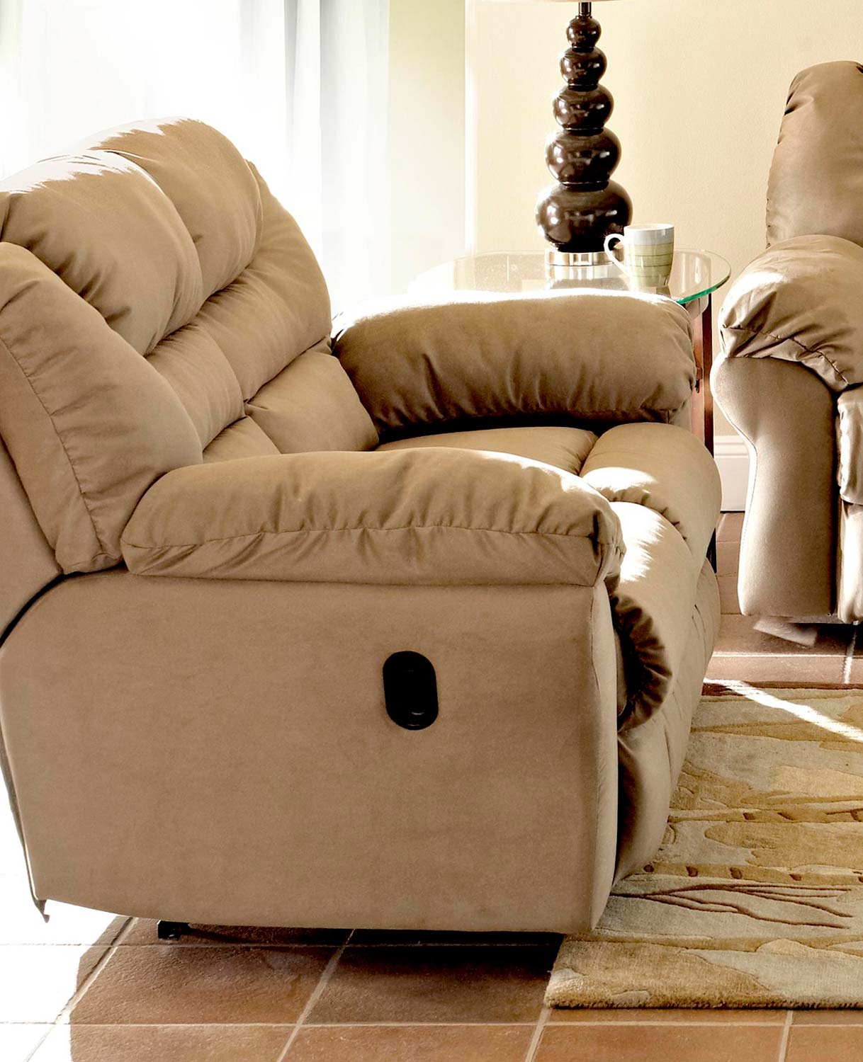 Klaussner Contempo Power Reclining Loveseat - Manford Brown