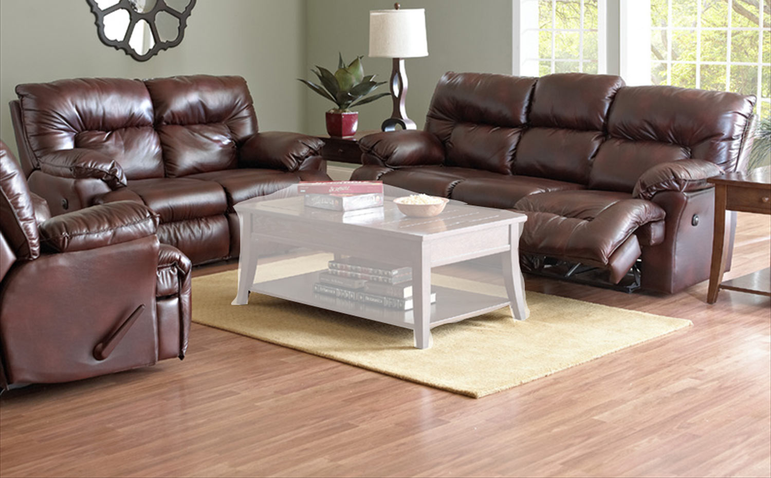 Klaussner Laramie Power Reclining Sofa Set - Raleigh Tobacco