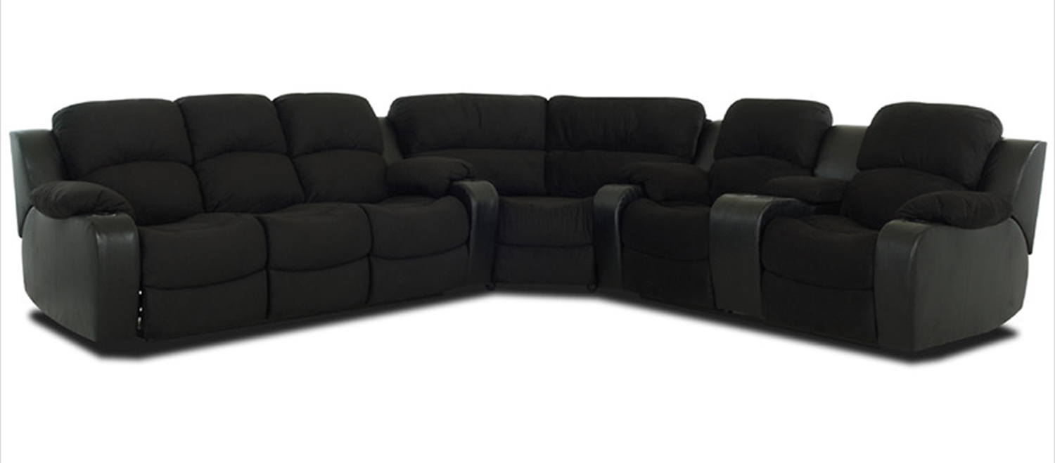 Klaussner Grand Power Reclining Sofa Set - Vanti Black