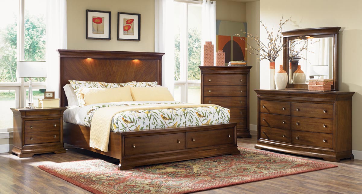 Legacy Classic Bennington Lighted Panel Bed With Storage