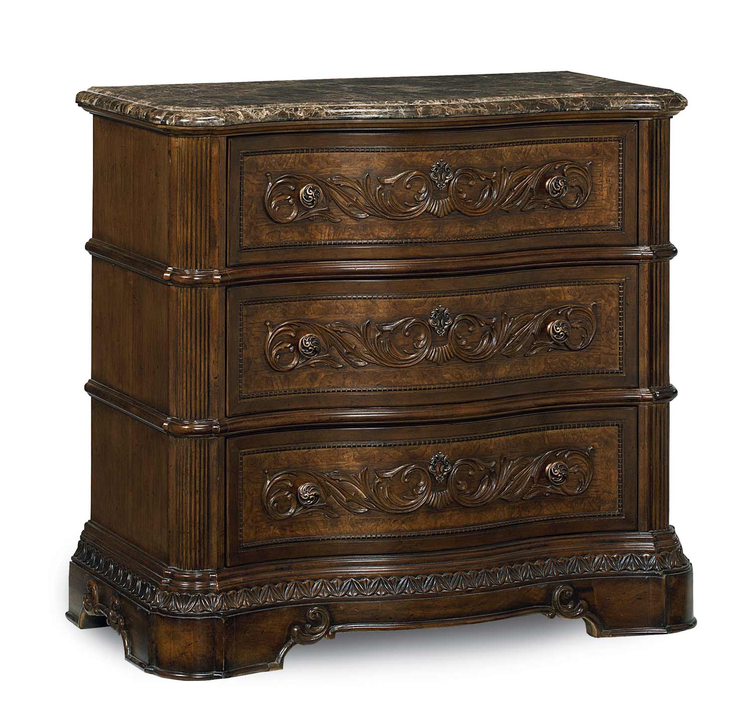Legacy Classic Pemberleigh Bedside Chest - Brandy/Burnished Edges