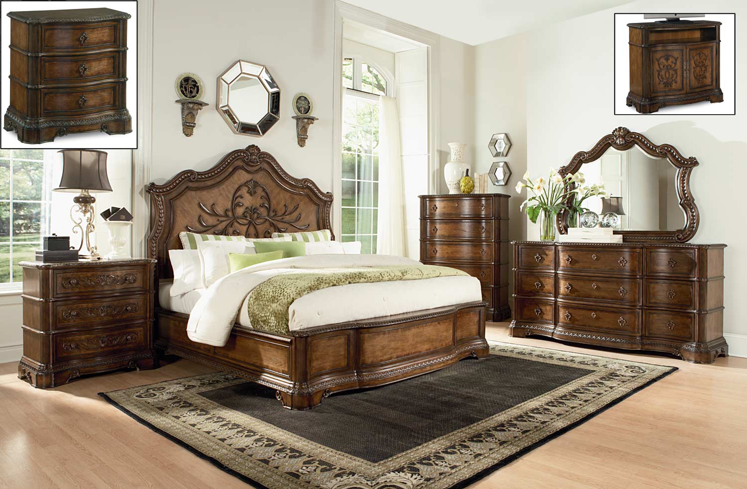 Legacy Classic Pemberleigh Panel Bedroom Set - Brandy/Burnished Edges