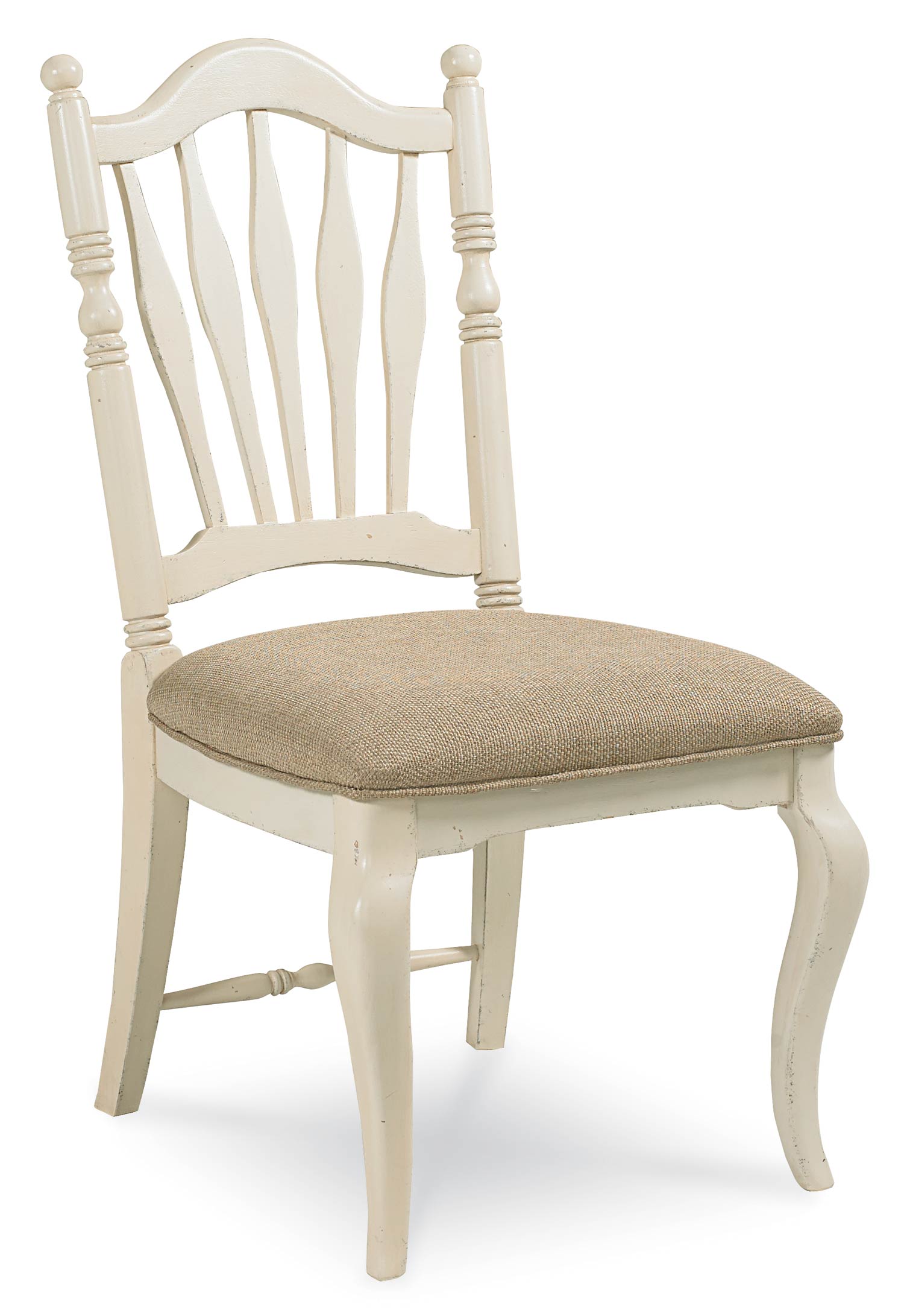 Legacy Classic Haven Sheaf Back Side Chair - Buttercream White/Slight Distressing