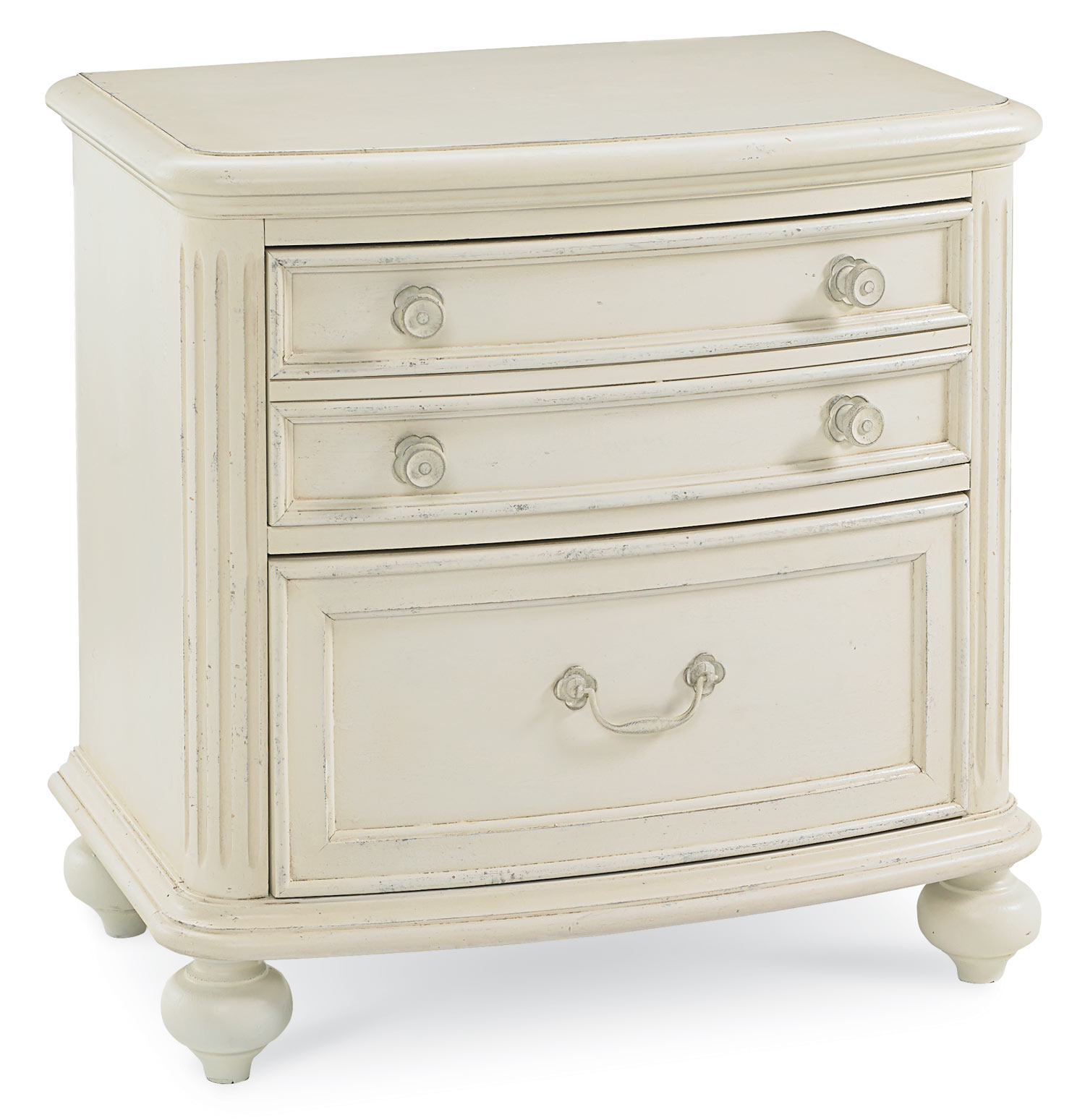 Legacy Classic Haven Night Stand - Buttercream White/Slight Distressing