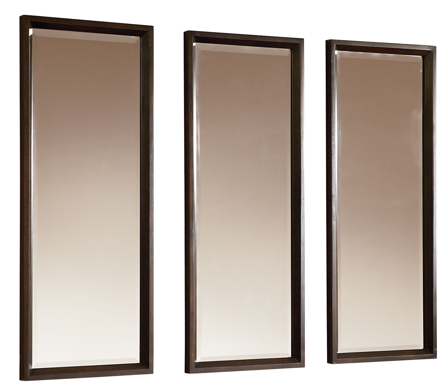 Legacy Classic Kateri Set of Triple Mirrors - Hazelnut/Ebony Exteriors