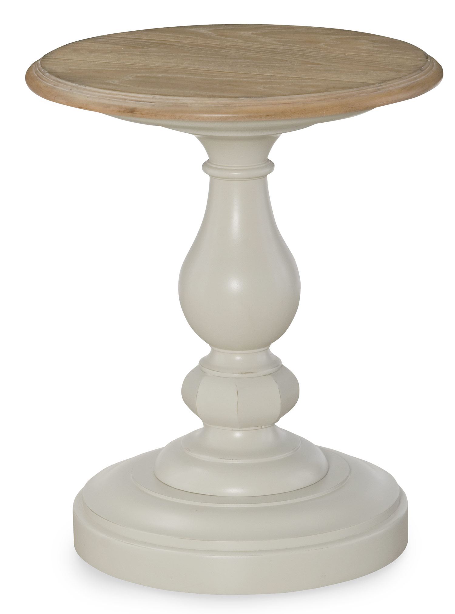 Legacy Classic Sanibel Round Chairside Table - Driftwood/Mist Paint