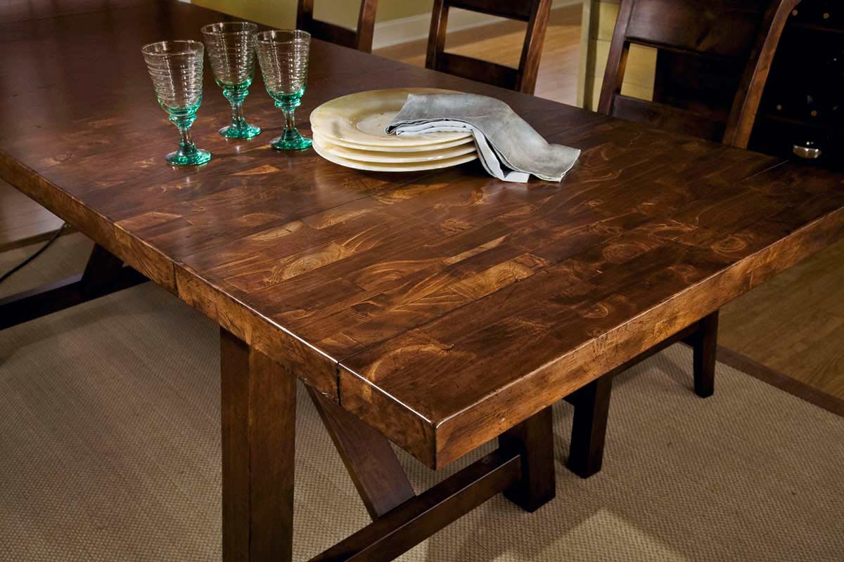 Legacy Classic Woodland Ridge Rectangular Trestle Pub Table 9440940 at