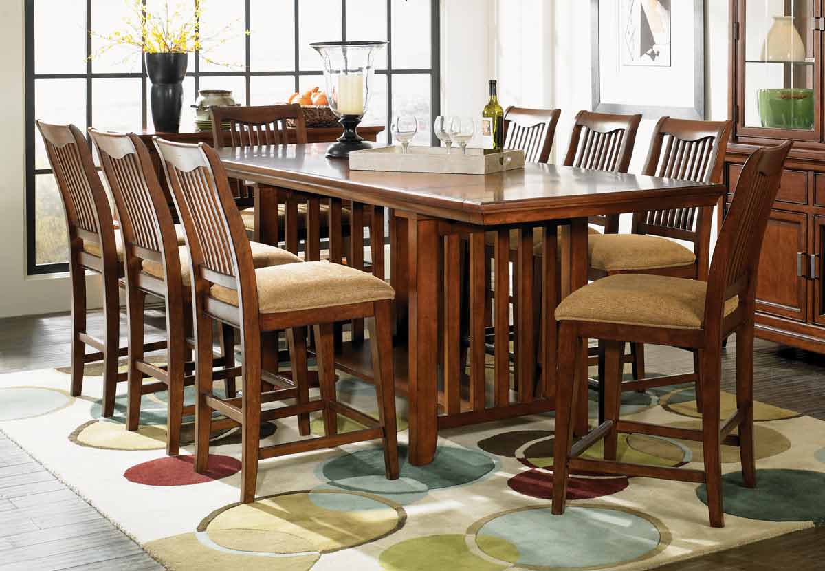 Legacy Classic Autumn Park Rectangular Trestle Pub Dining Collection Legacy Classic Autumn Park Rectangular Trestle Pub Dining Collection