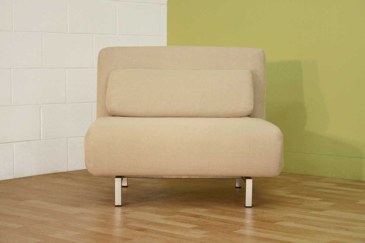 Wholesale Interiors LK06-1-D-02 One Seater Cream Convertible Sofa
