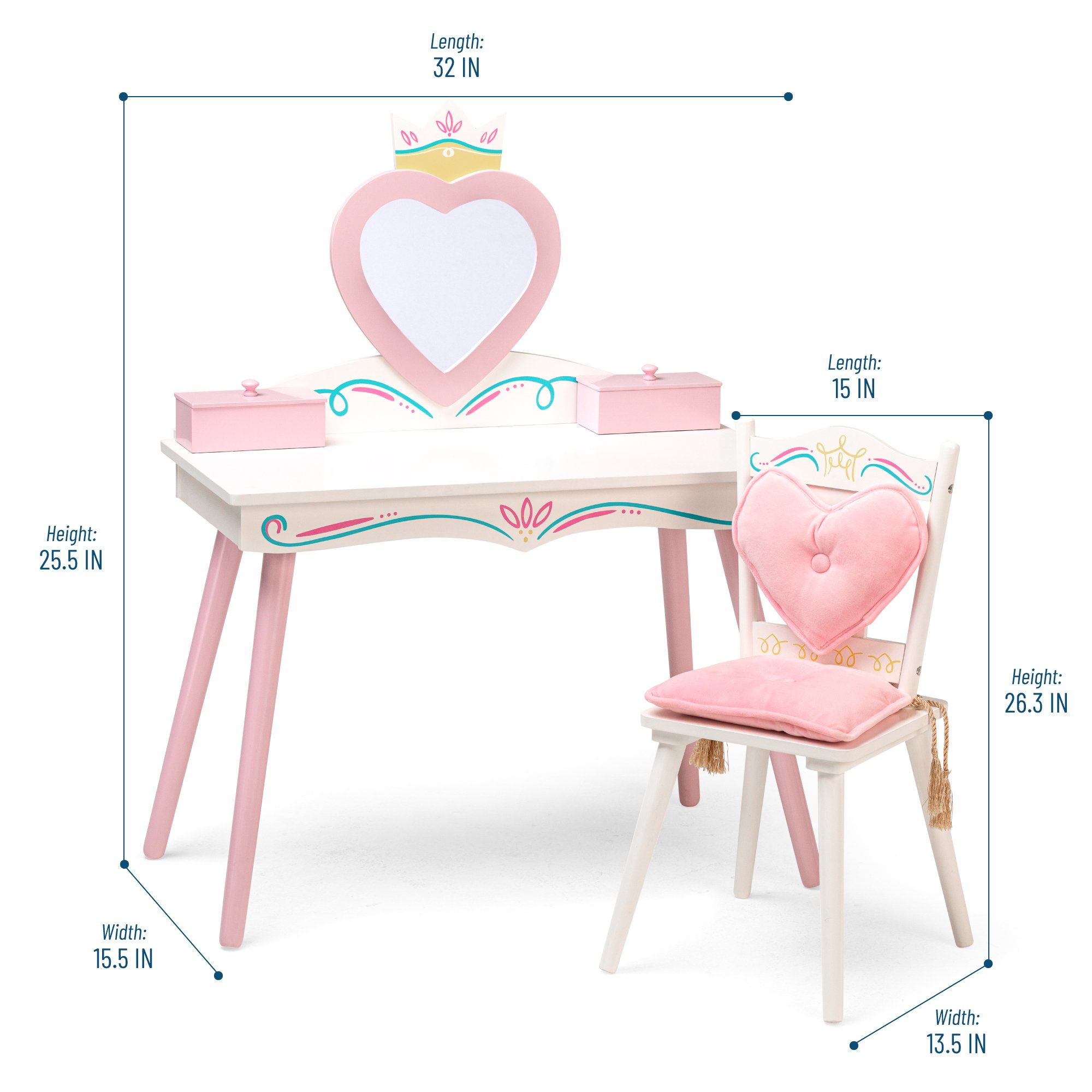 Levels of Discovery Princess Vanity Table & Chair Set