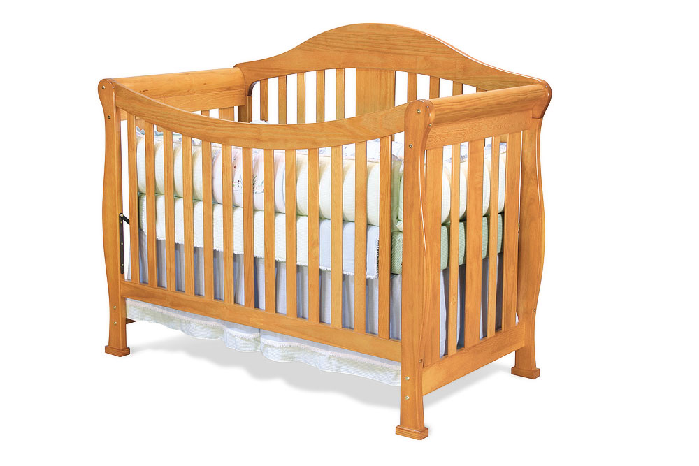 Convertible Crib In Honey Oak, Honey Oak Baby Dresser