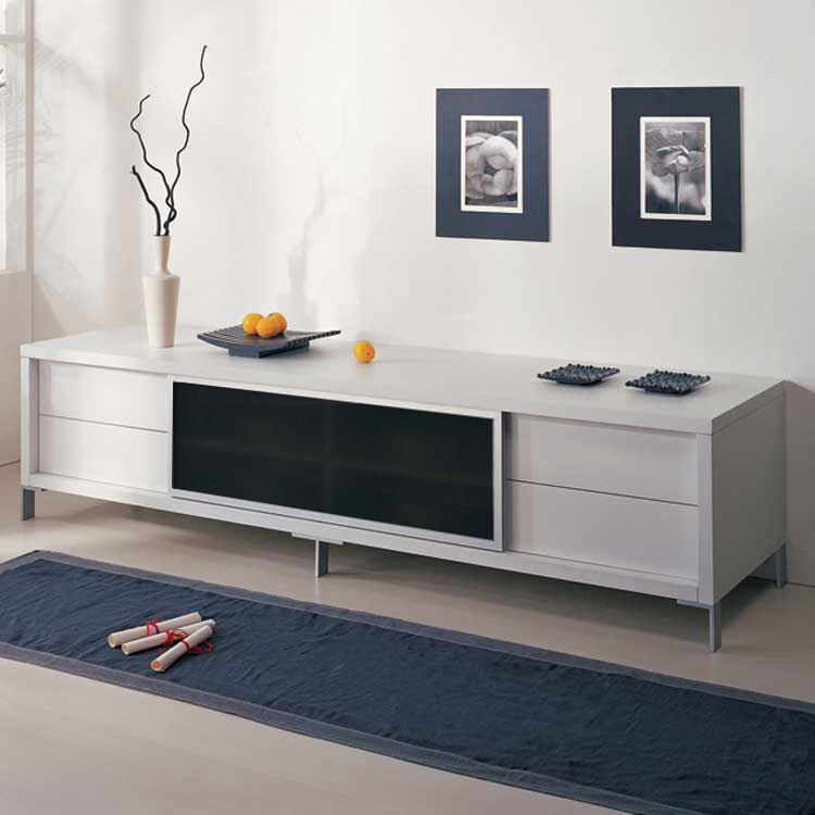 modloft Lexington Entertainment Center - White Lacquer - Modloft