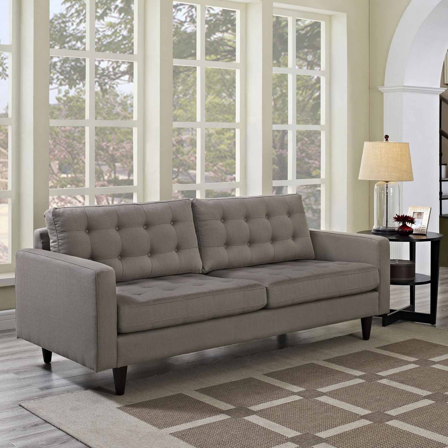 Modway Empress Upholstered Sofa - Granite