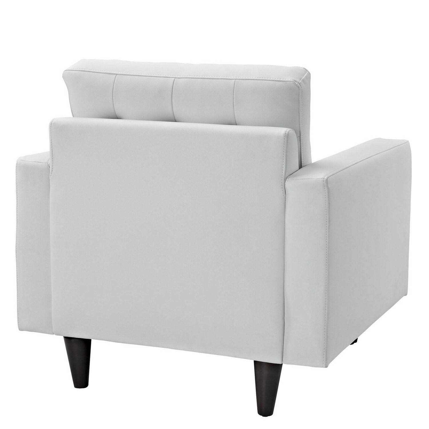 Modway Empress Leather Armchair - White