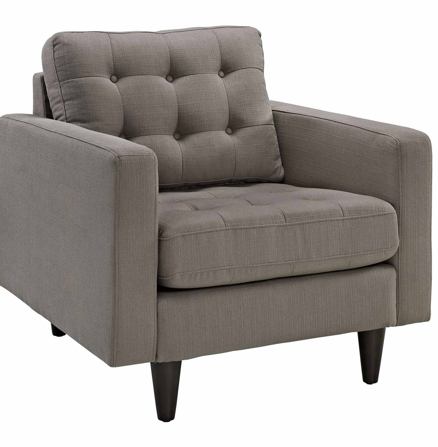 Modway Empress Upholstered Armchair - Granite