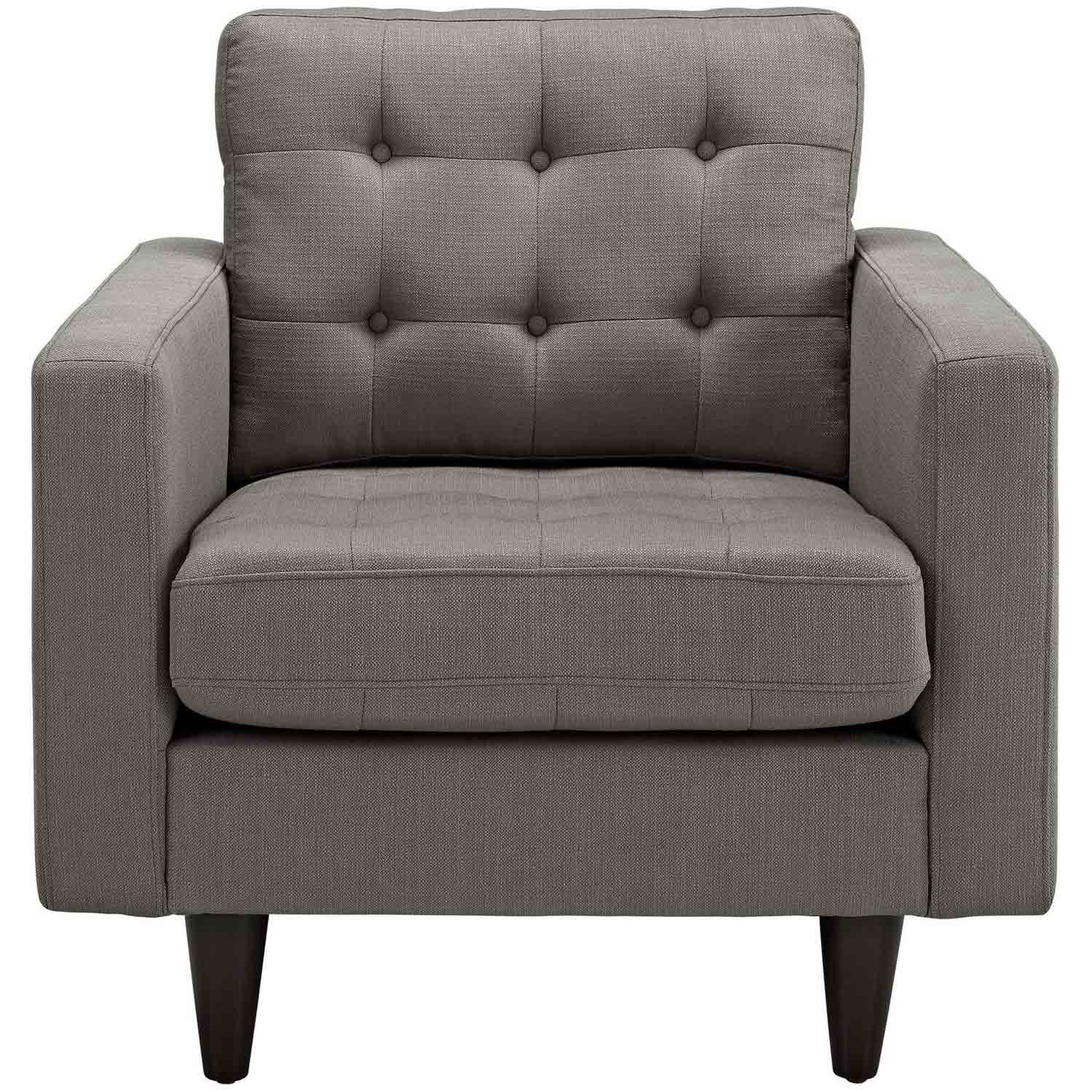 Modway Empress Upholstered Armchair - Granite