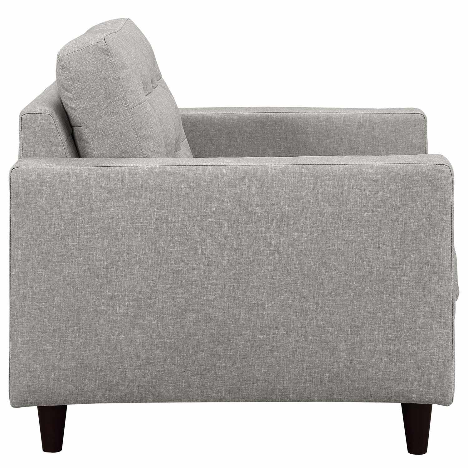 Modway Empress Upholstered Armchair - Light Gray