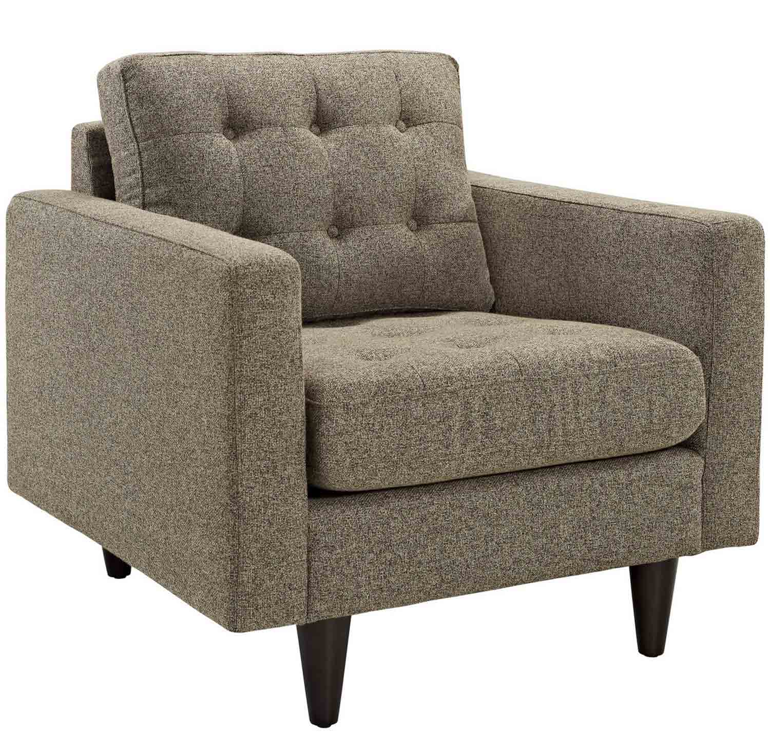 Modway Empress Upholstered Armchair - Oatmeal