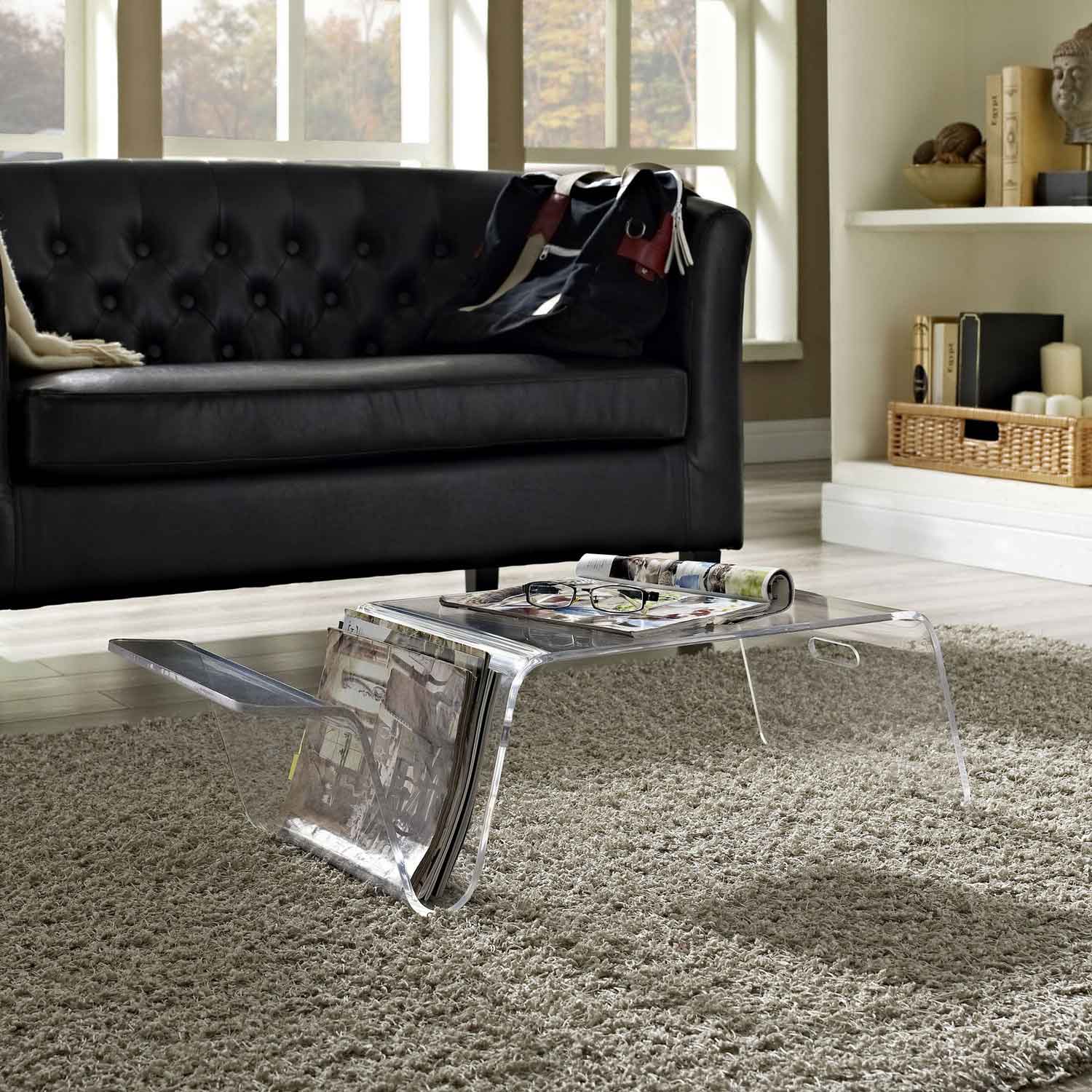 Modway Bolt Coffee Table - Clear