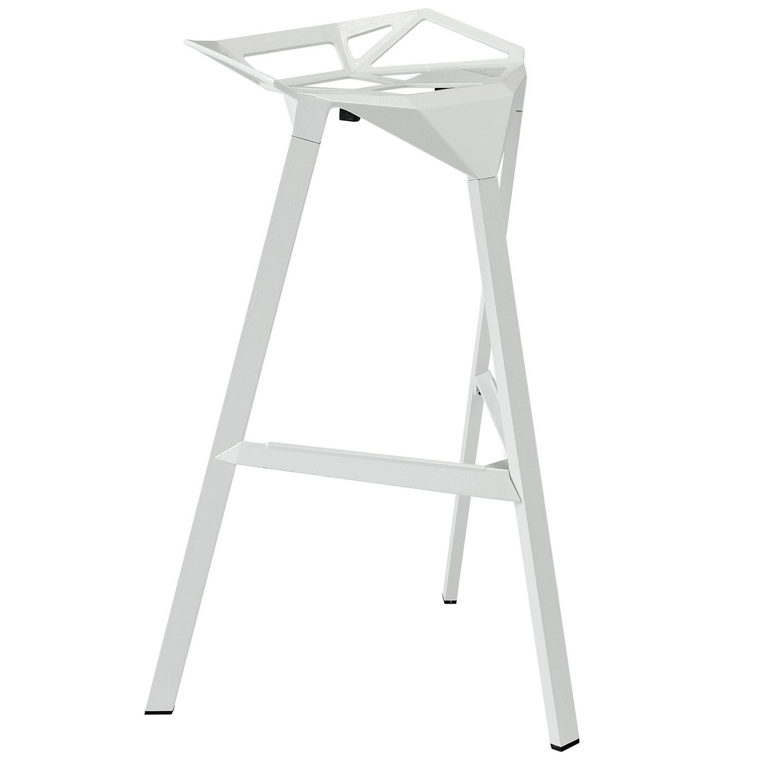 Modway Launch Stacking Bar Stool - White