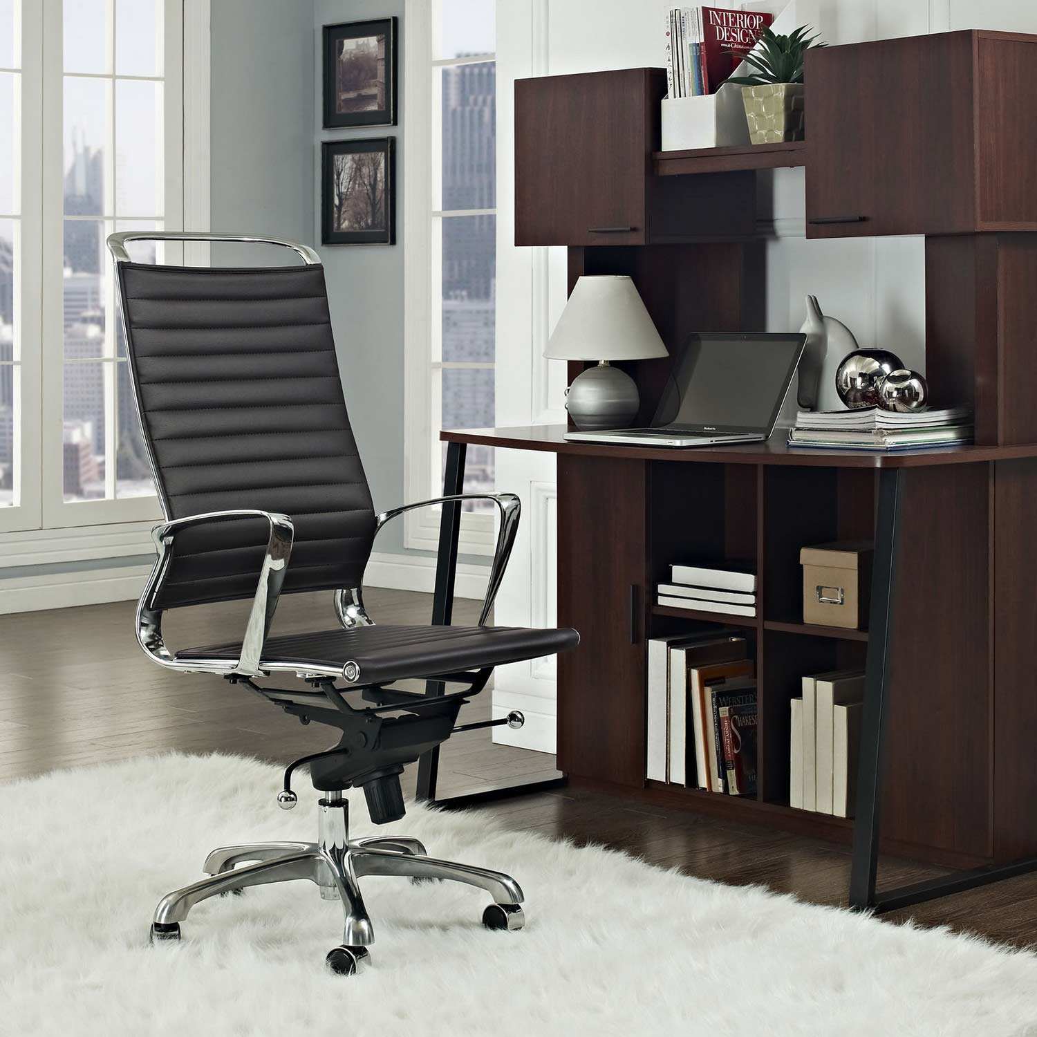 Modway Tempo Highback Office Chair - Brown