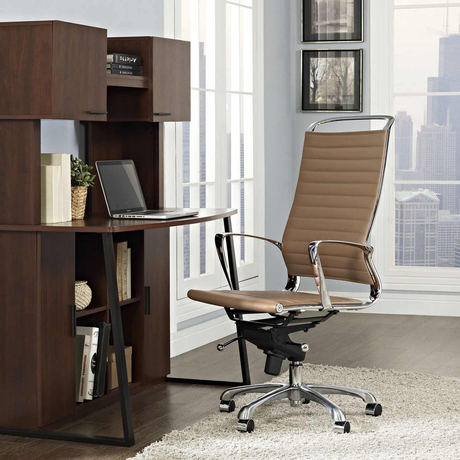Modway Tempo Highback Office Chair - Tan