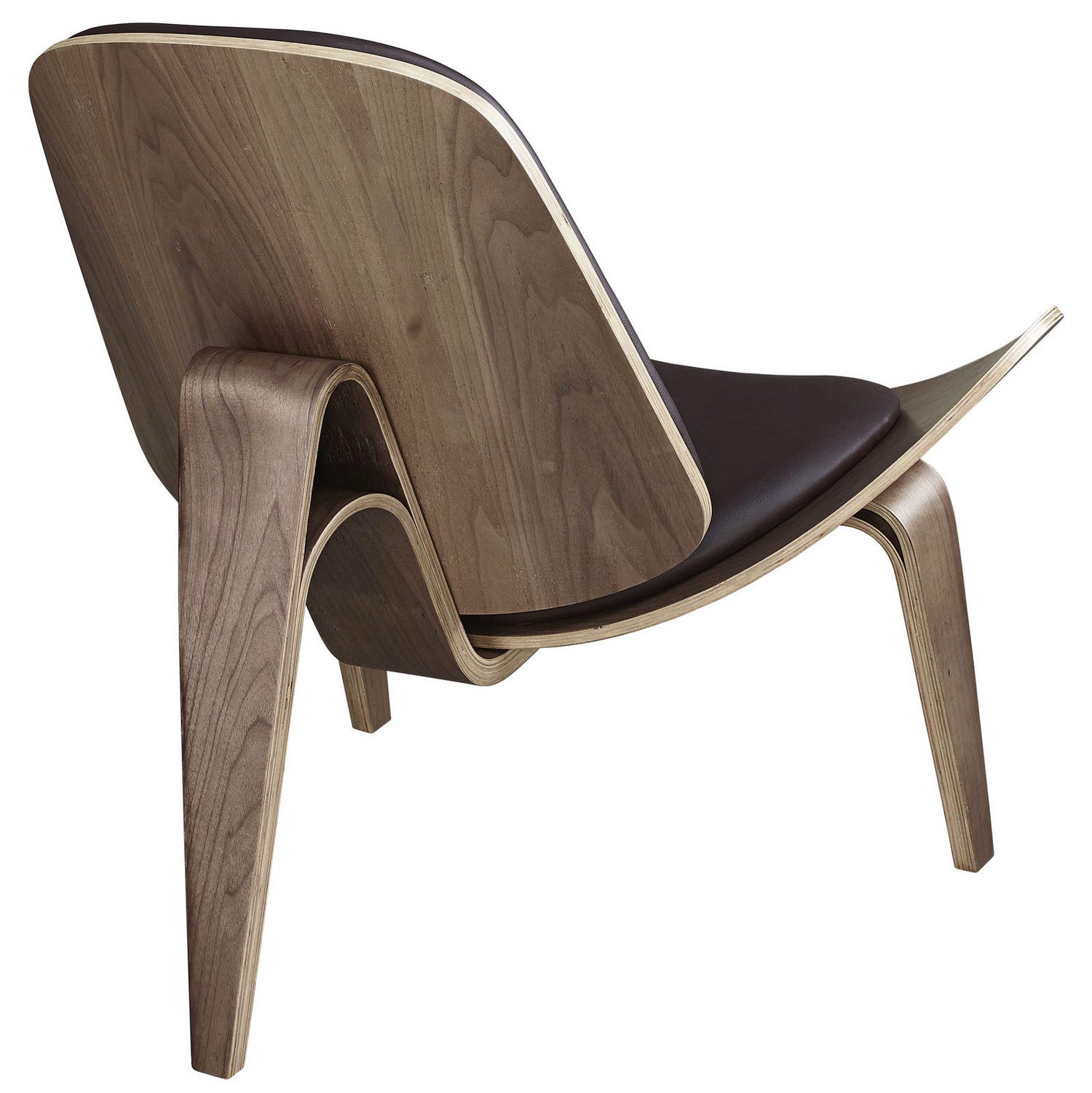 Modway Arch Lounge Chair - Walnut Brown