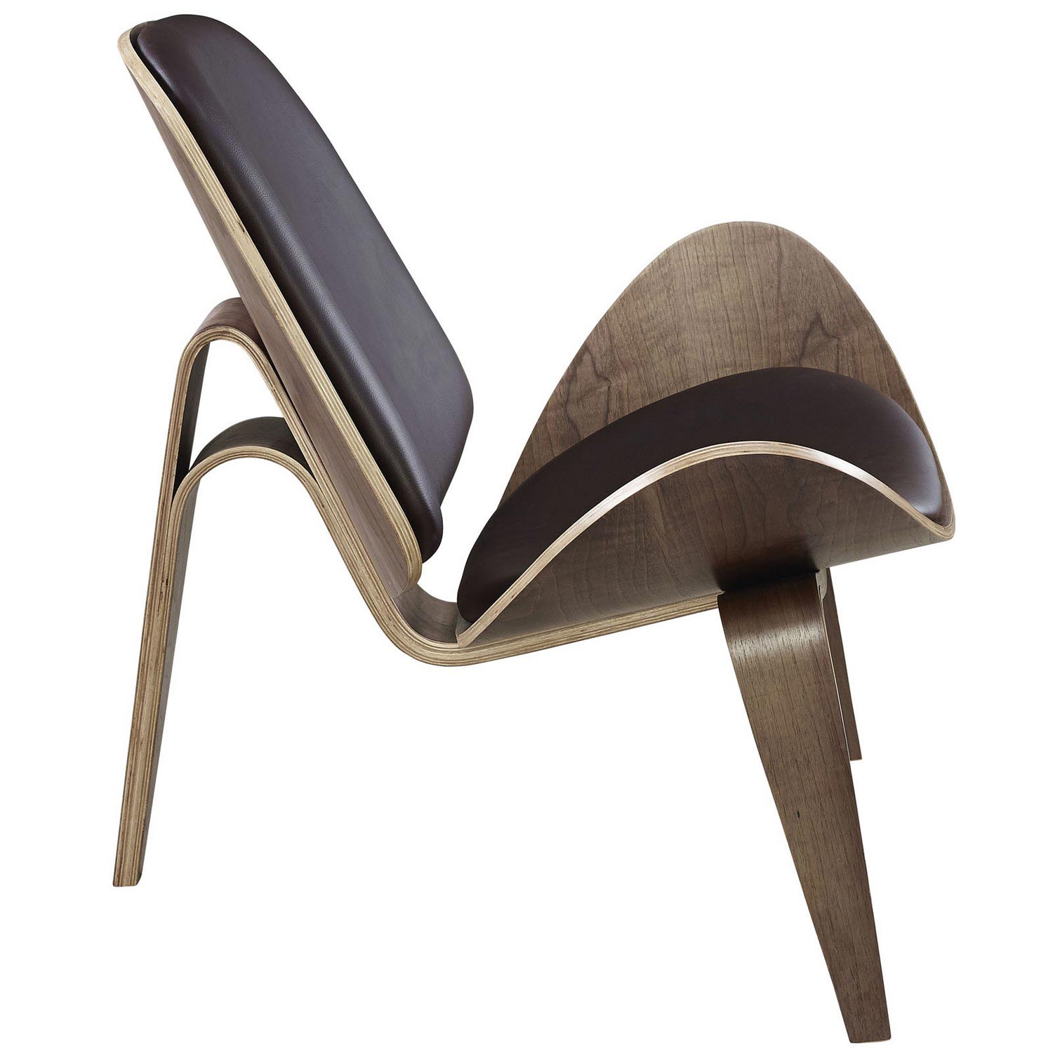 Modway Arch Lounge Chair - Walnut Brown