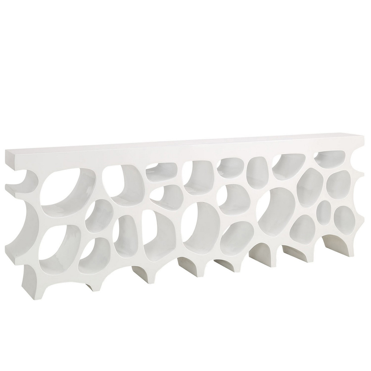 Modway Wander Stand Storage Console Table - White