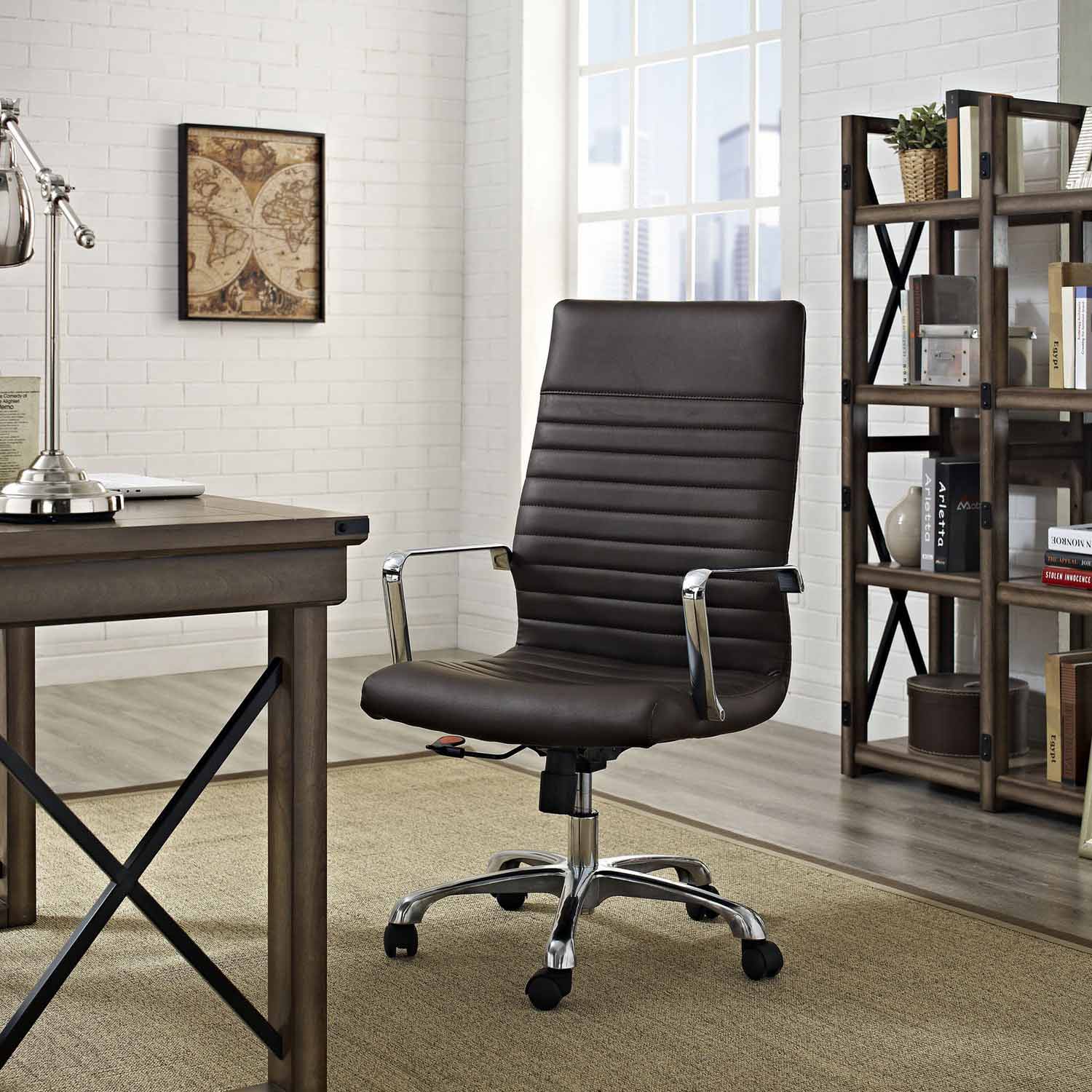 Modway Finesse Highback Office Chair - Brown