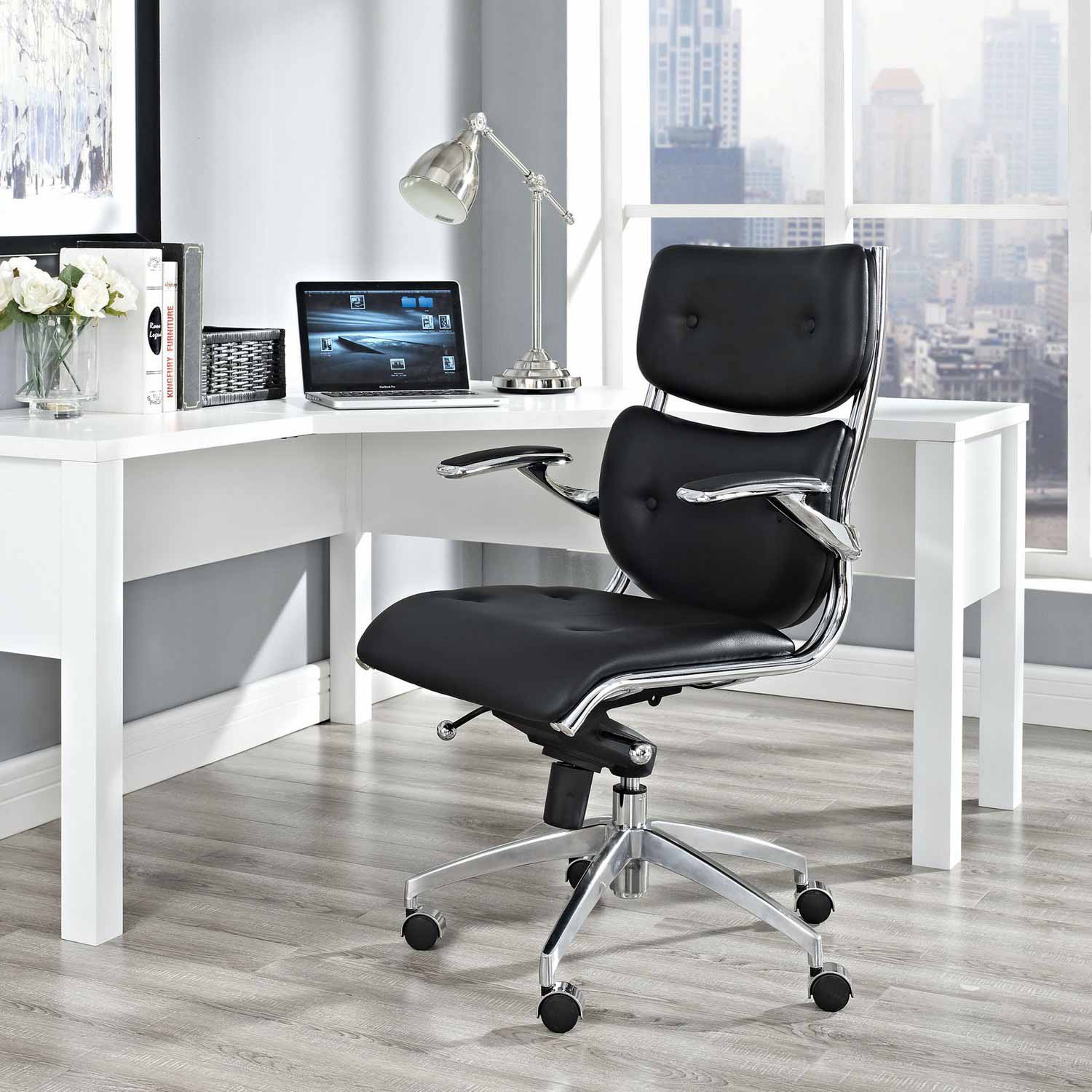 Modway Push Mid Back Office Chair - Black