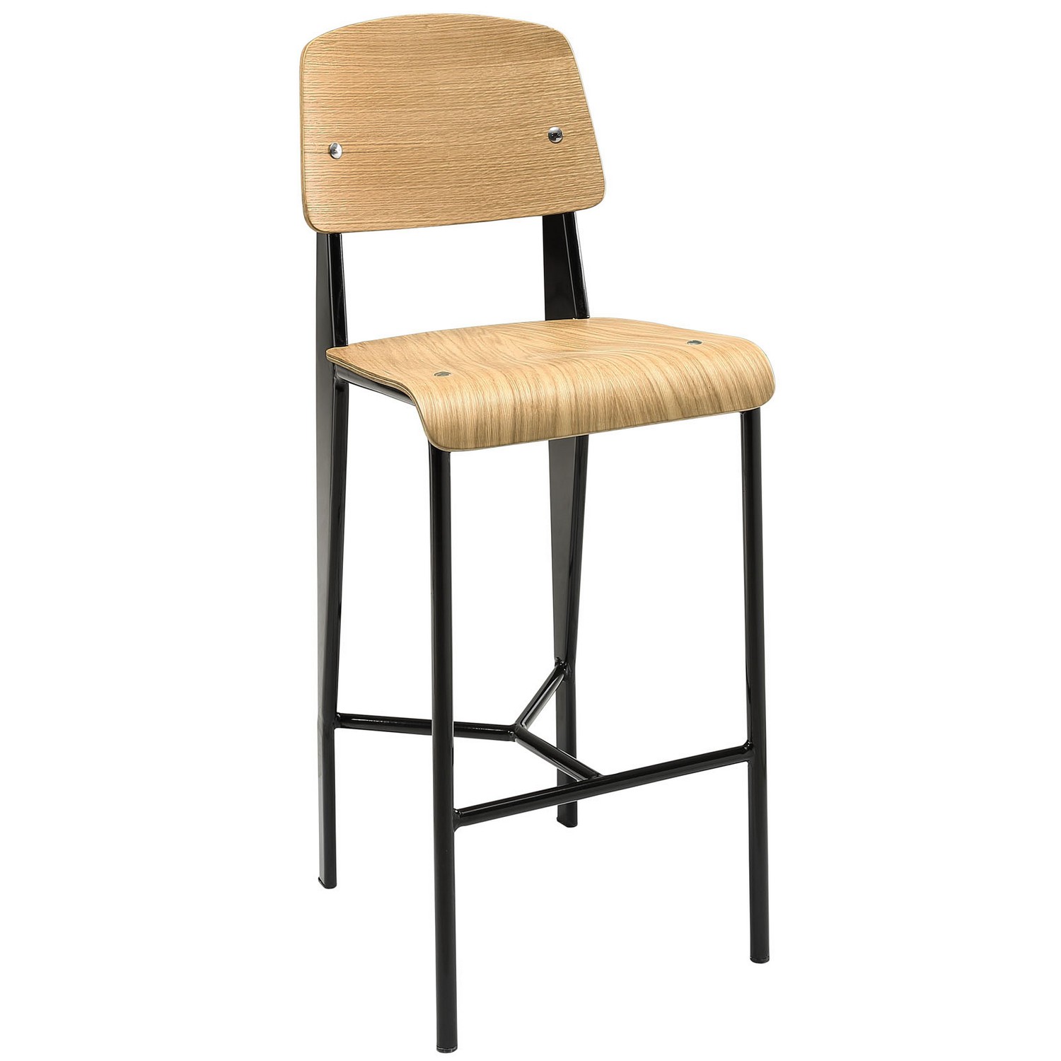 Modway Cabin Counter Stool - Natural Black