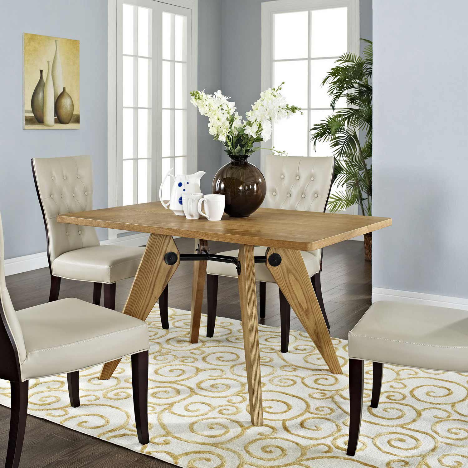 Modway Landing Wood Dining Table - Walnut MW-EEI-1087-WAL ...