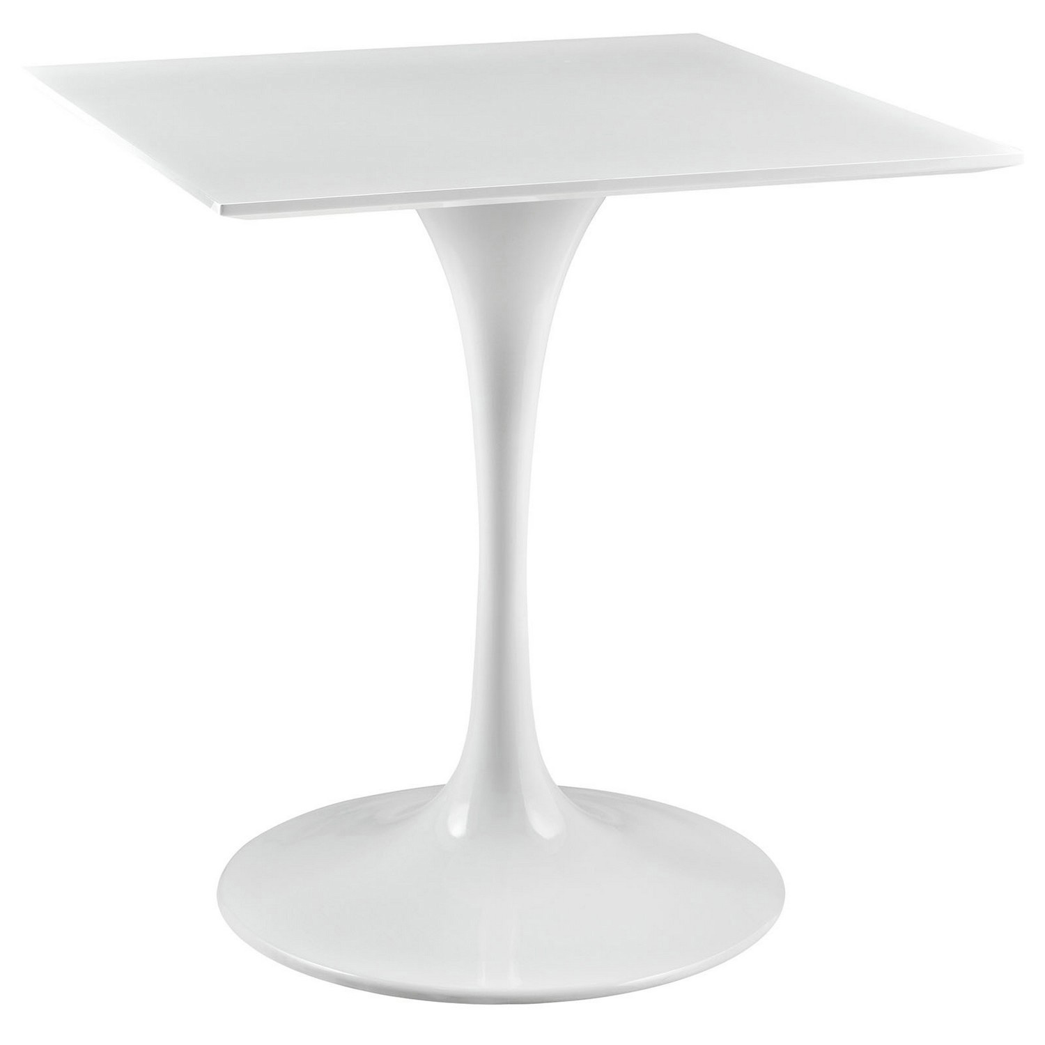 Modway Lippa 28 Square Wood Top Side Table - White