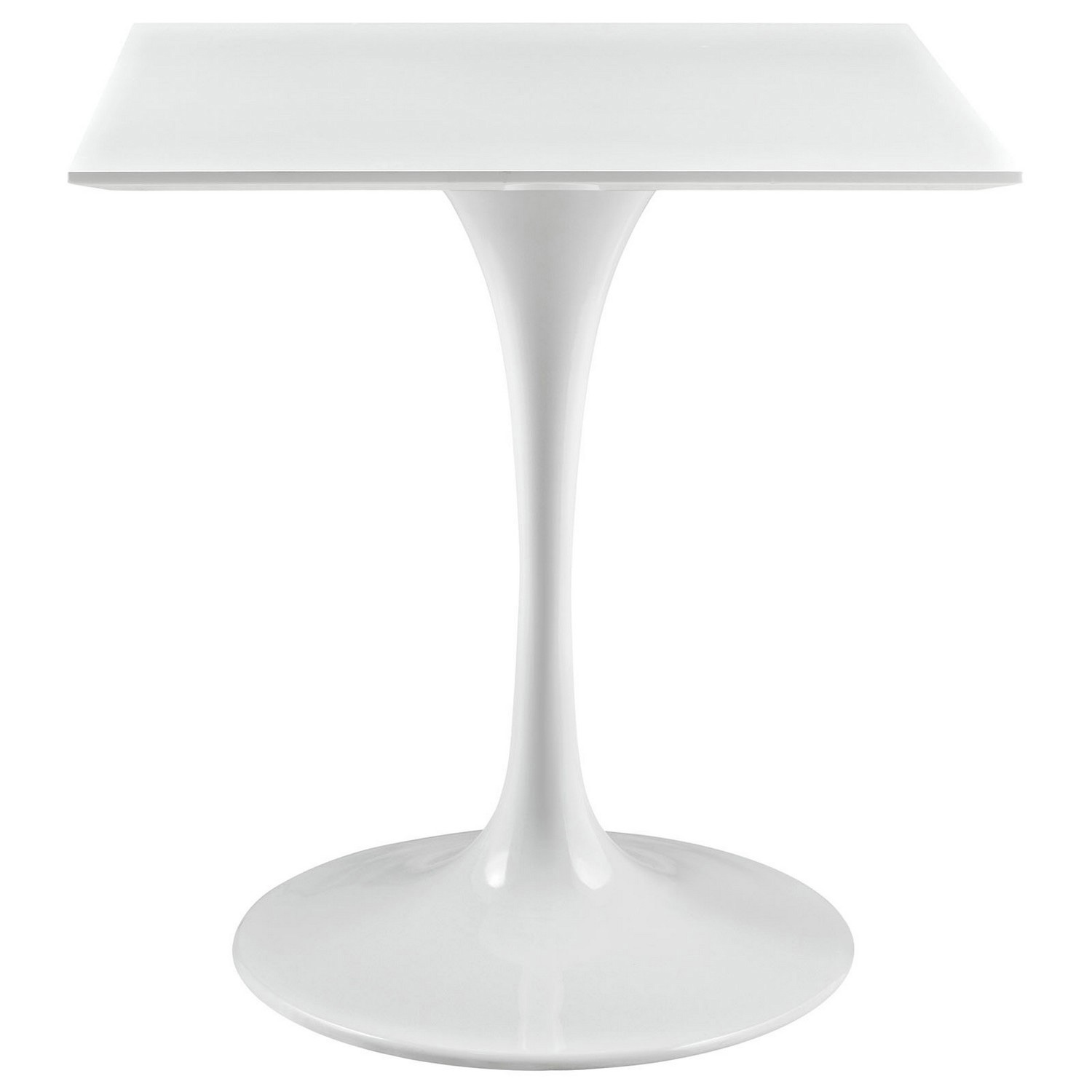 Modway Lippa 28 Square Wood Top Side Table - White