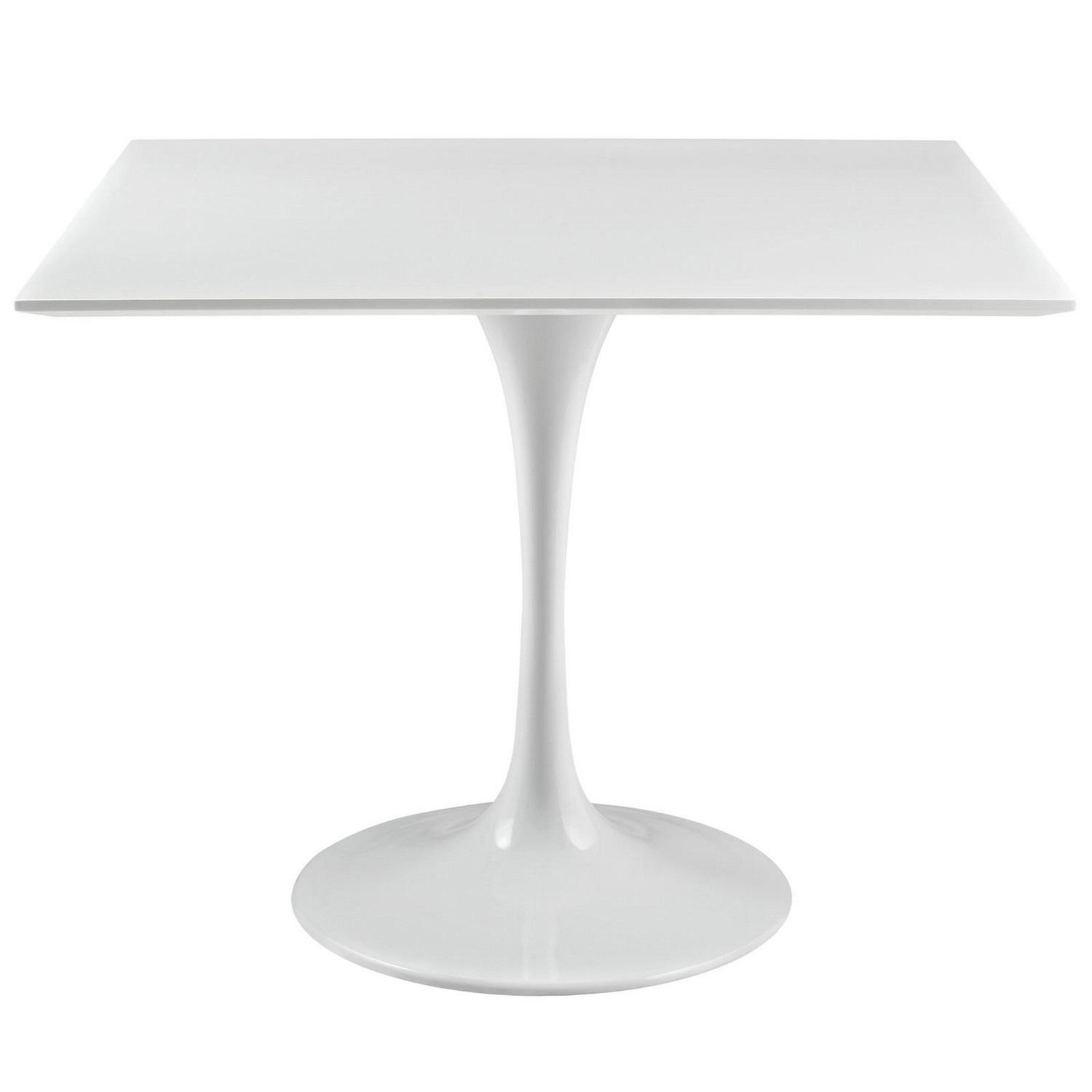 Modway Lippa 36 Square Wood Top Dining Table - White