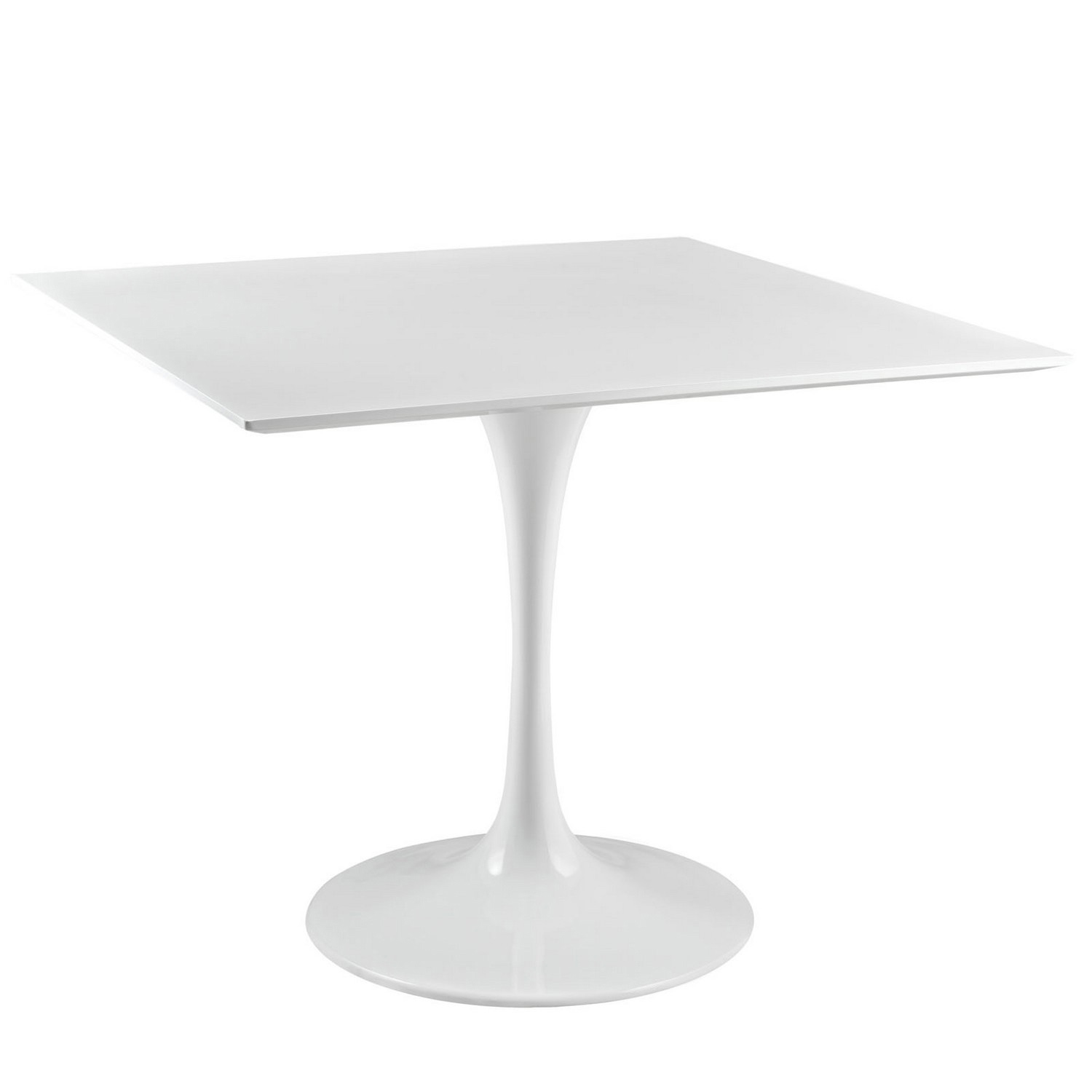 Modway Lippa 36 Square Wood Top Dining Table - White