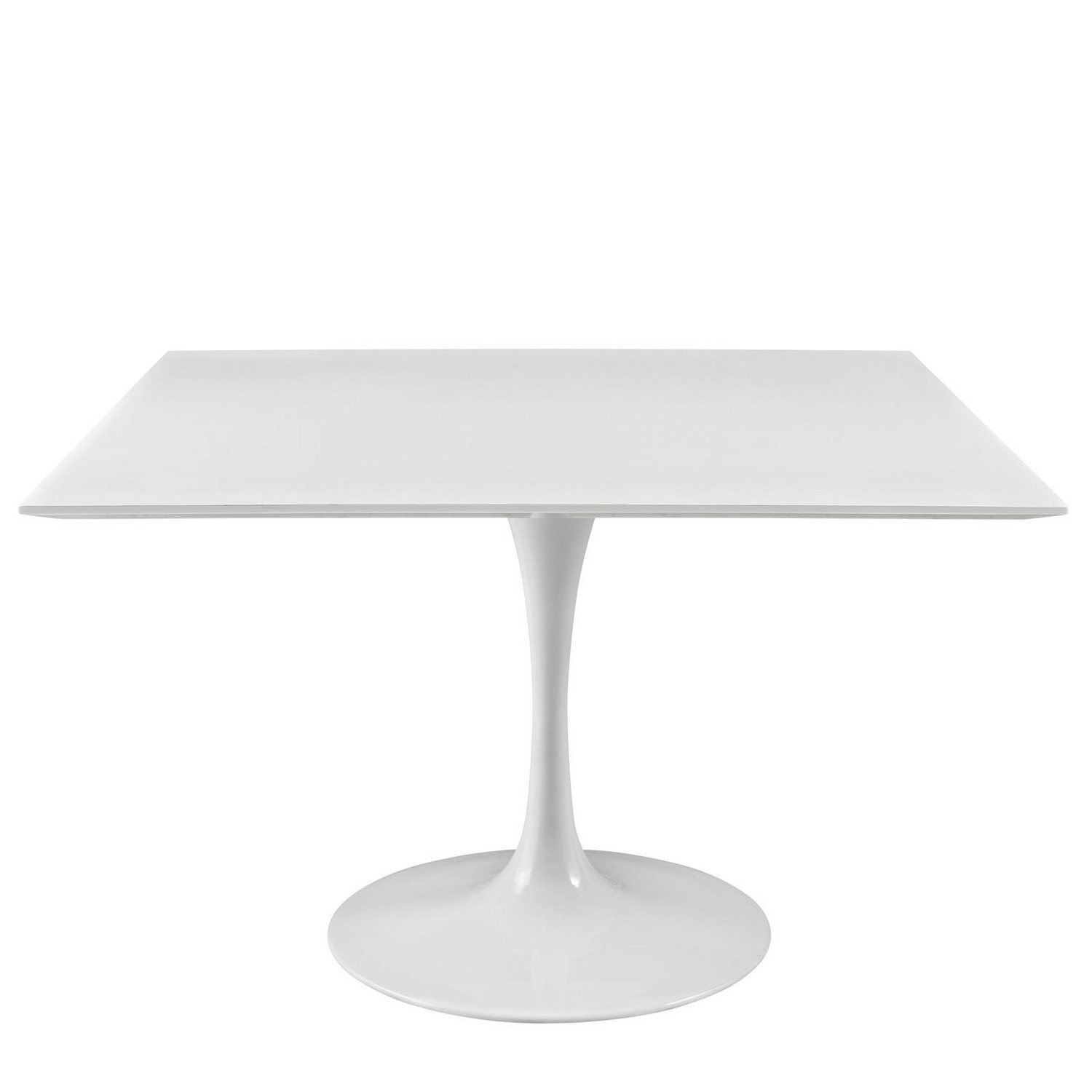Modway Lippa 47 Square Wood Top Dining Table - White