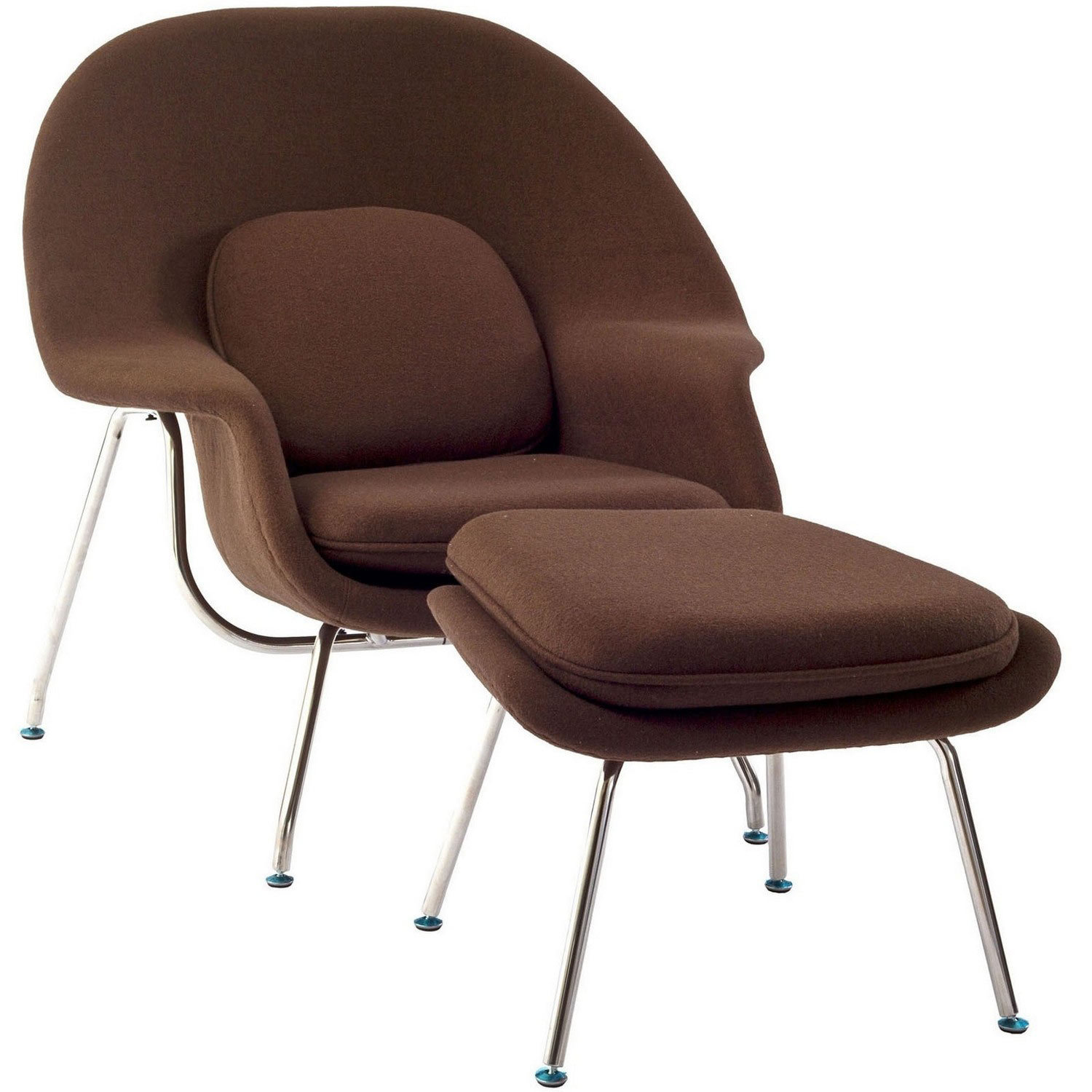 Modway W Fabric Lounge Chair - Brown
