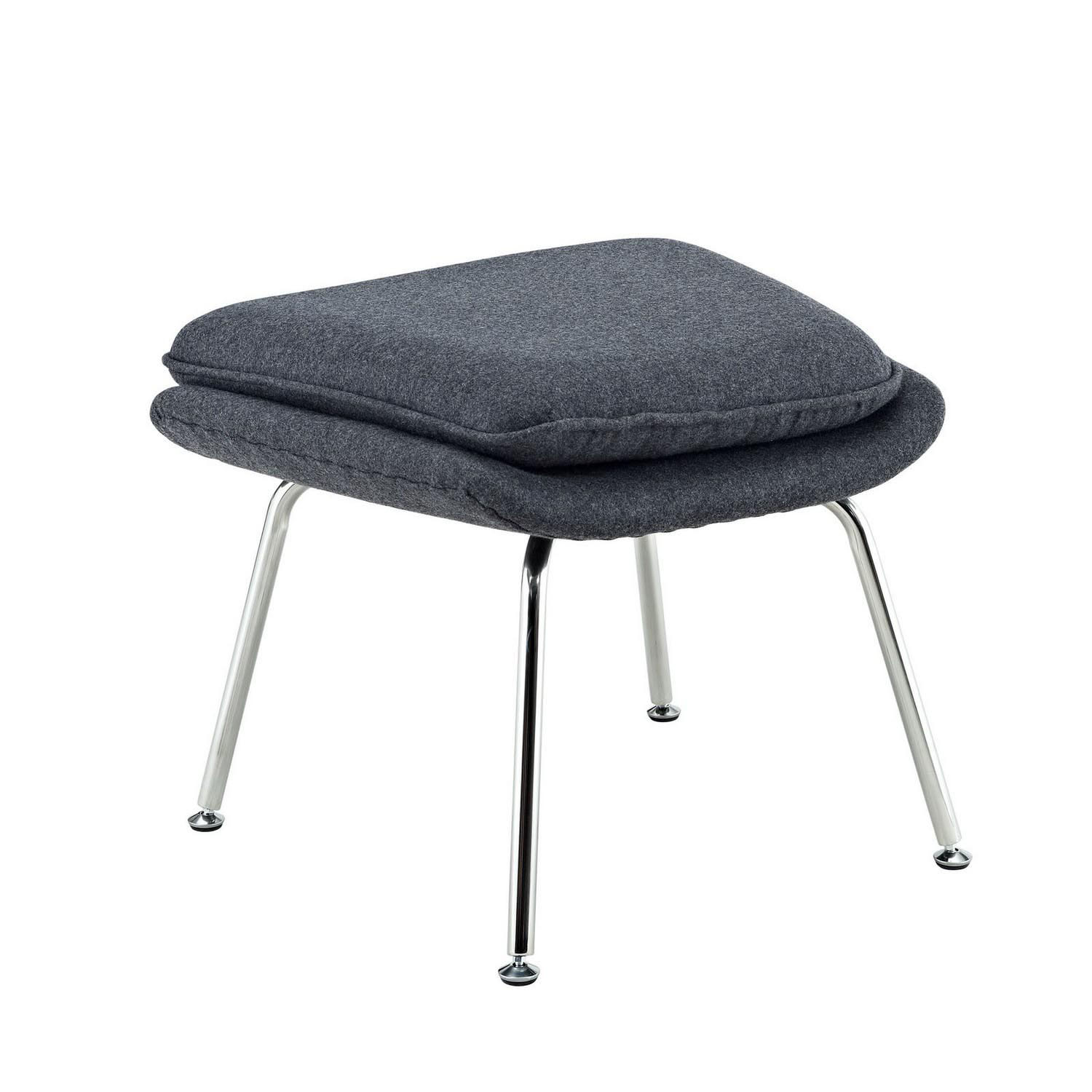 Modway W Fabric Lounge Chair - Dark Gray