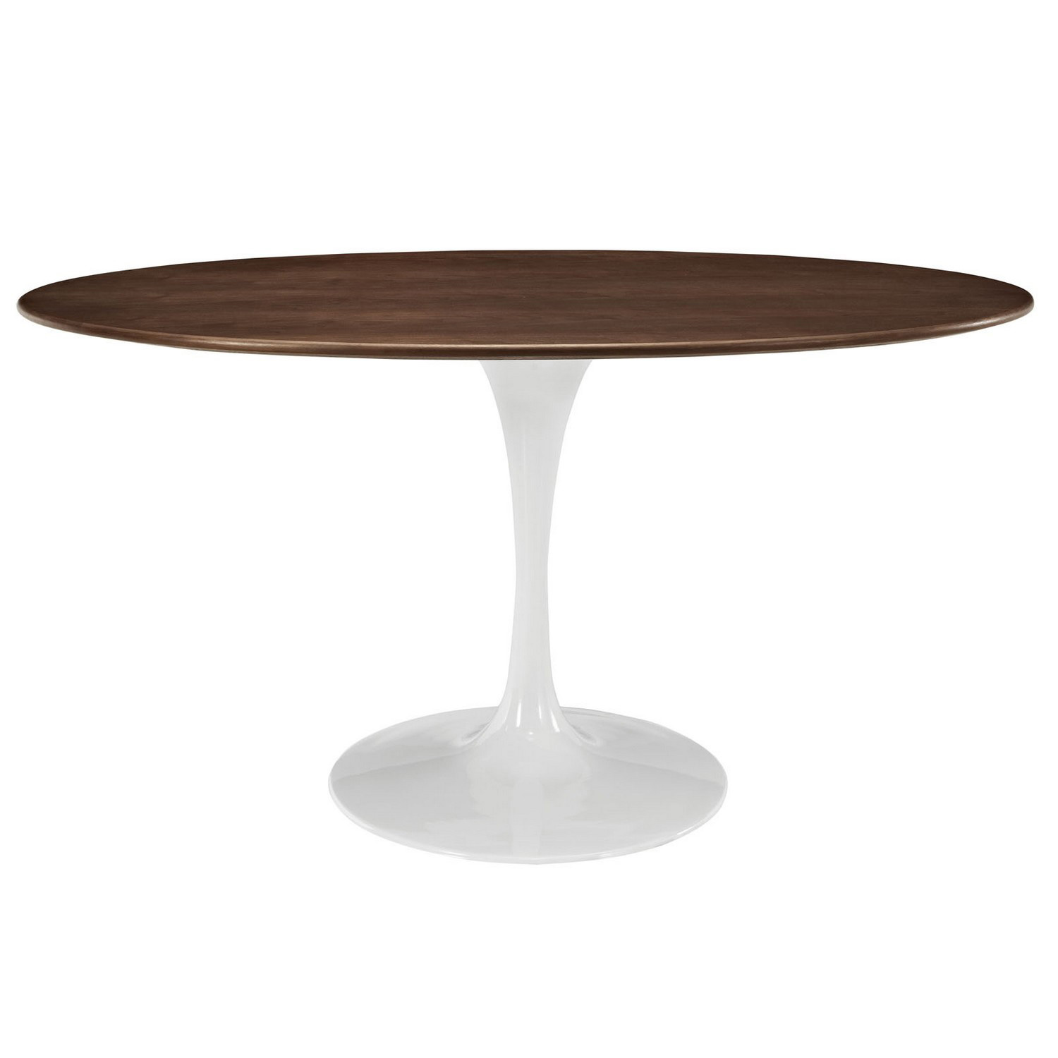 Modway Lippa 60 Oval-Shaped Walnut Dining Table - Walnut