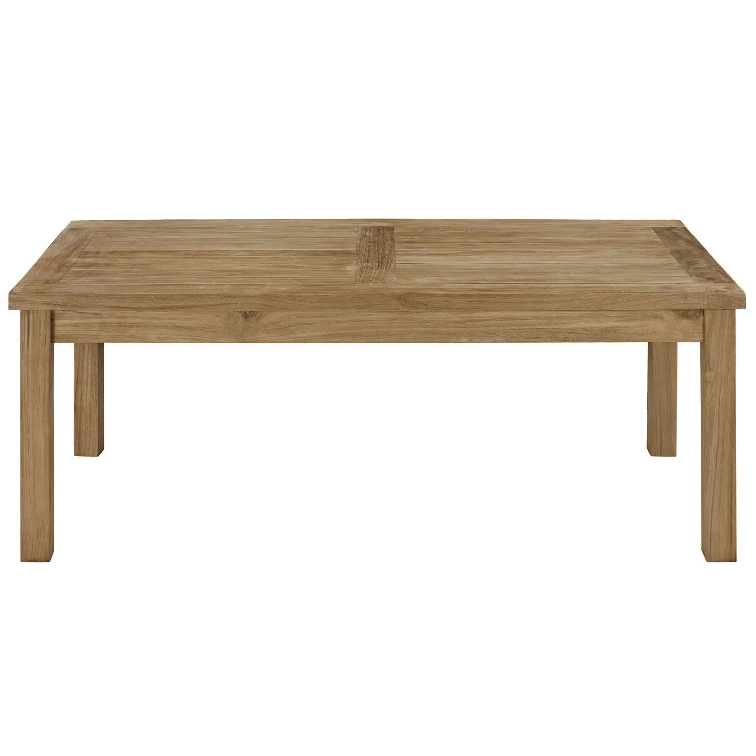 Modway Marina Outdoor Patio Teak Rectangle Coffee Table - Natural