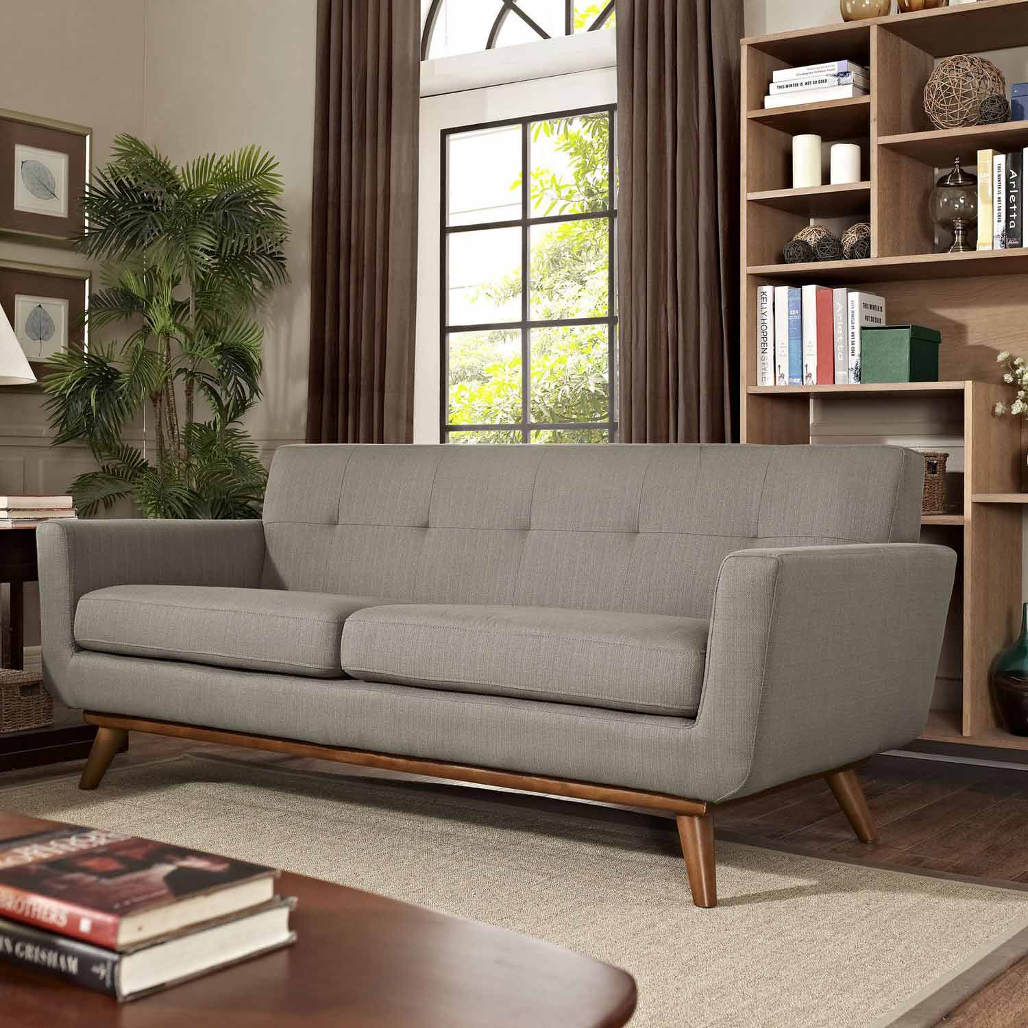 Modway Engage Upholstered Loveseat - Granite