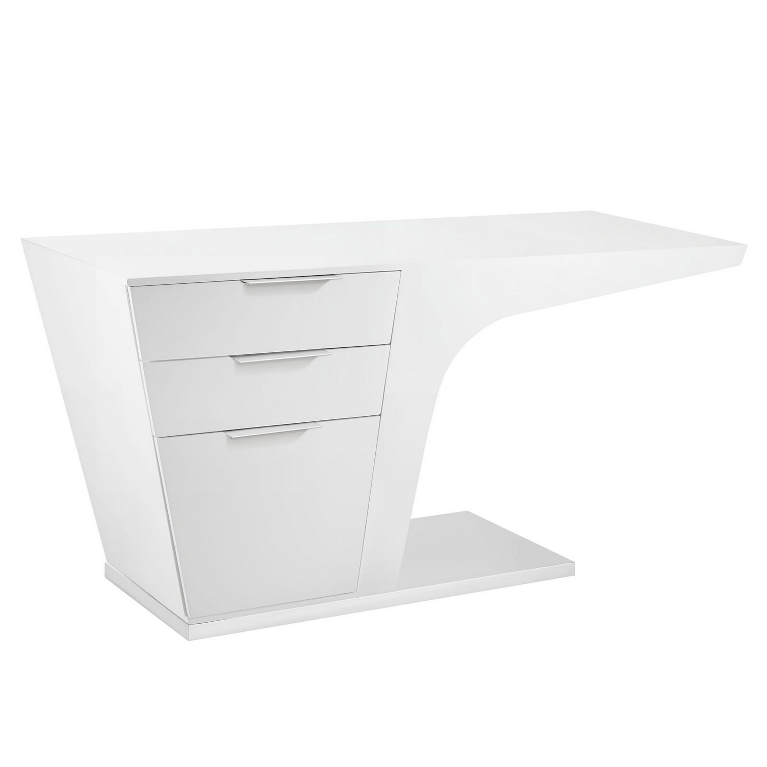Modway Warp Office Desk - White
