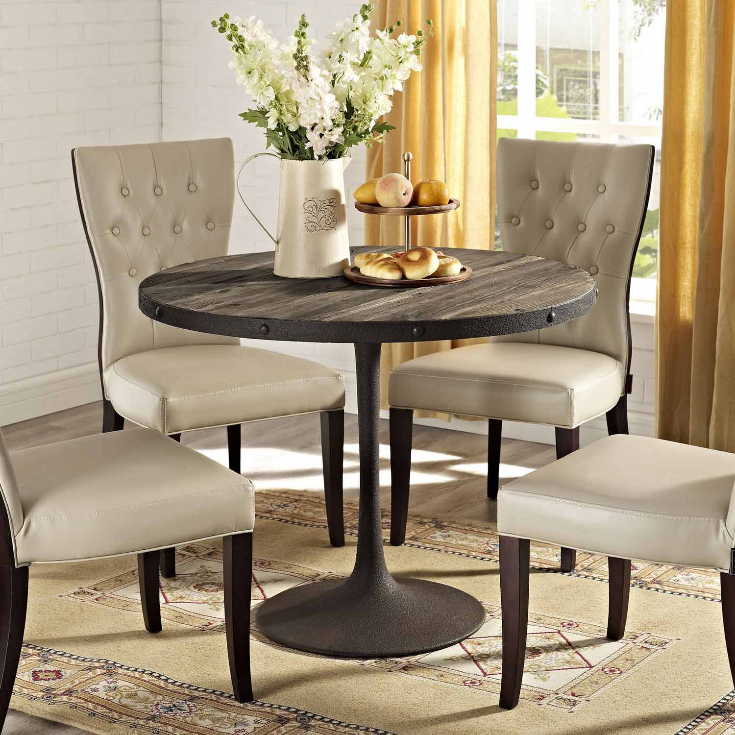 Modway Drive Wood Top Dining Table - Brown