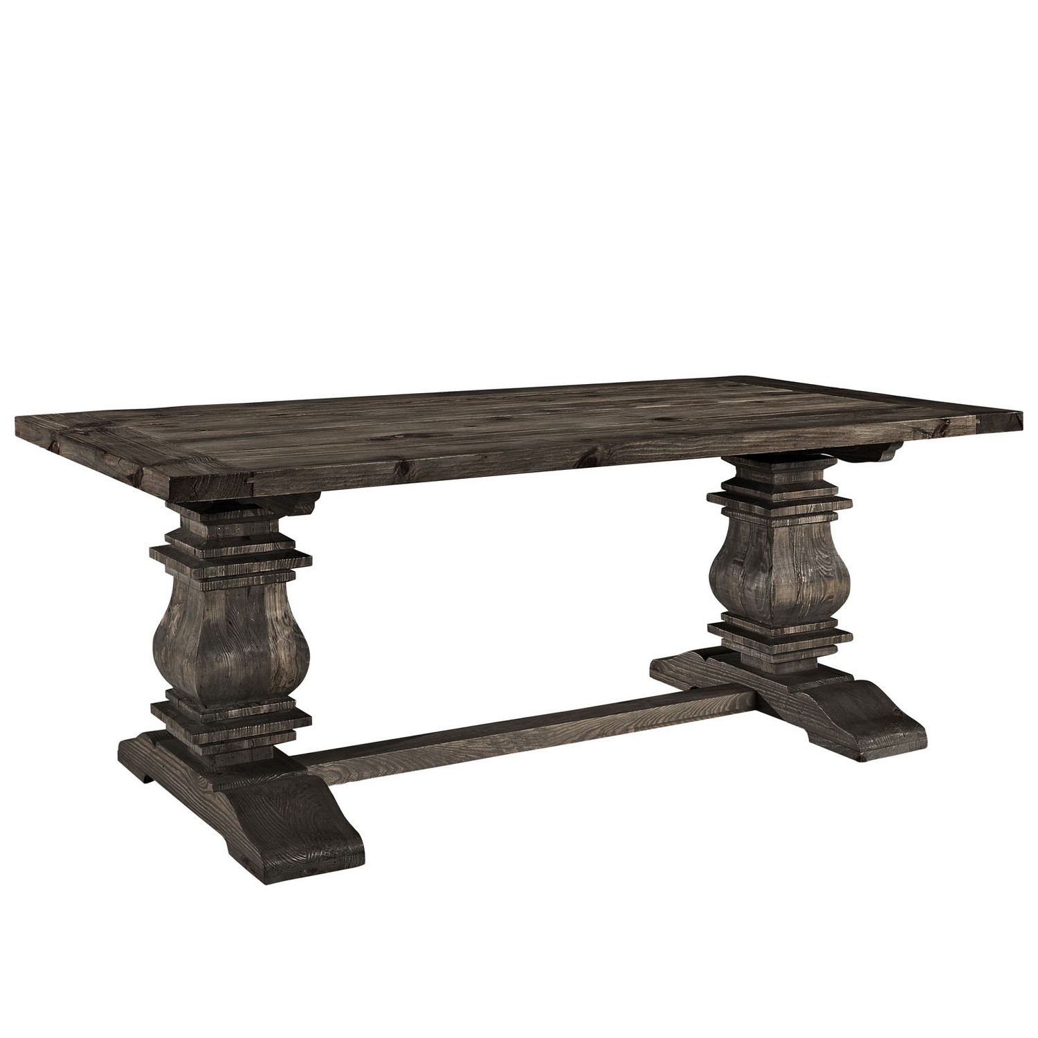 Modway Column Wood Dining Table - Brown